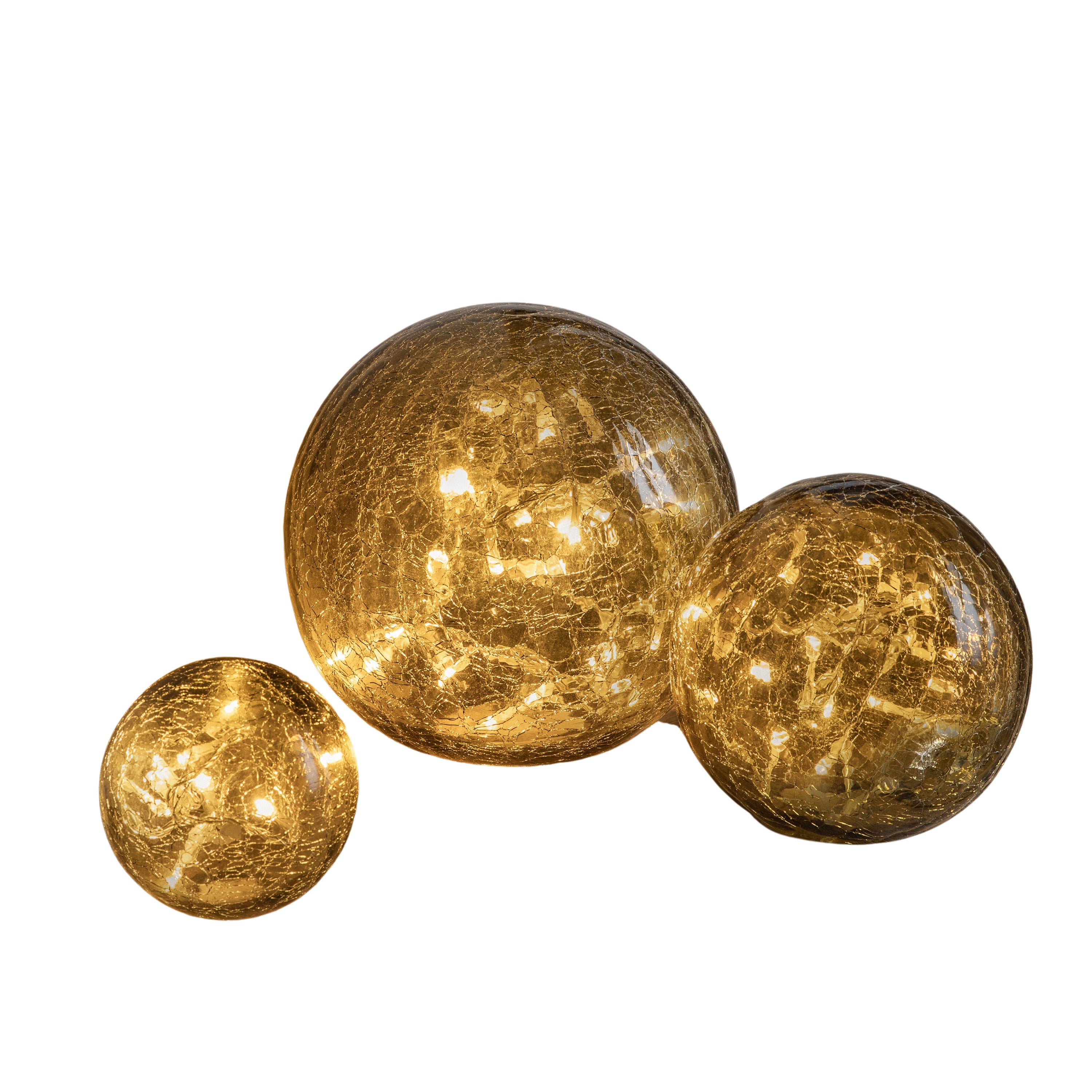 Crackle Balls Smoke - Glass / Metal / Plastic | Migo Interiors