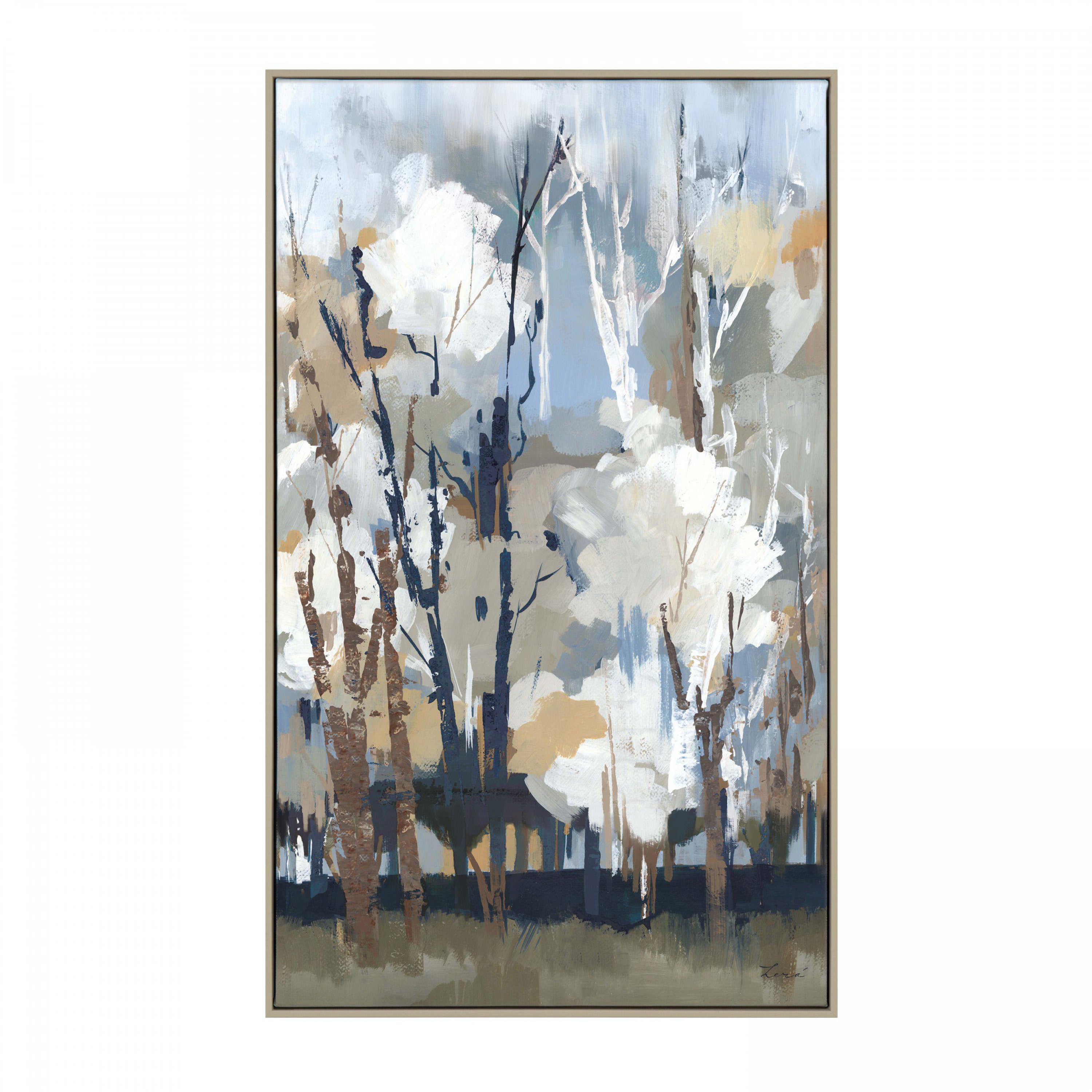 Silversong Birch Framed Canvas