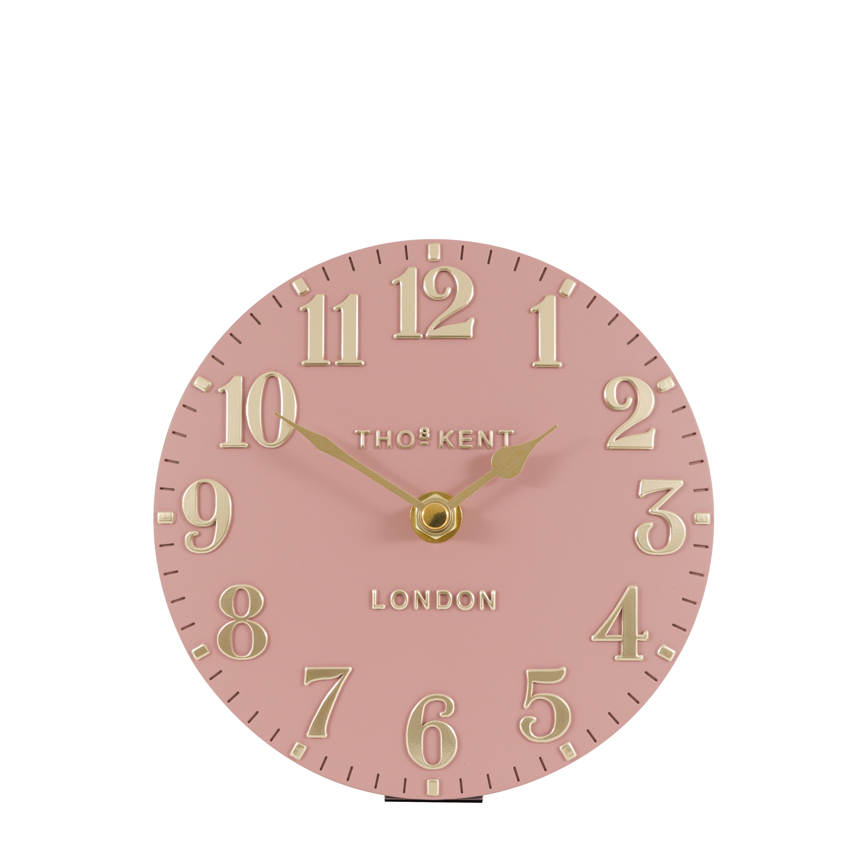 Arabic Mantel Clock Blush Pink 6in