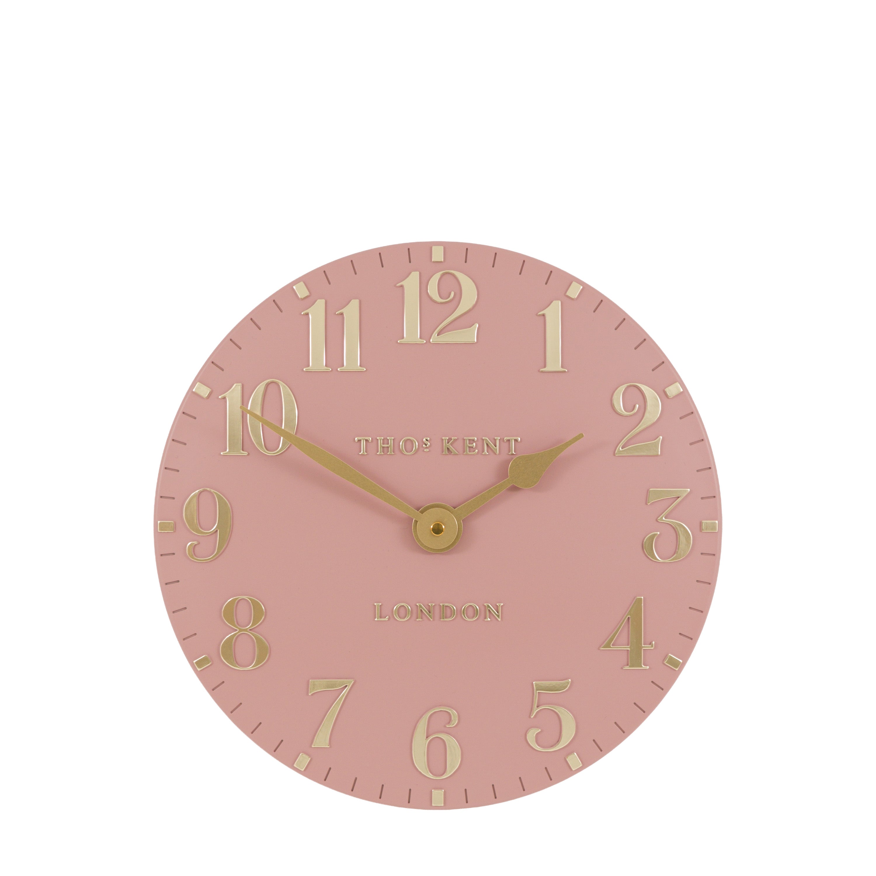 Arabic Wall Clock Blush Pink 12in