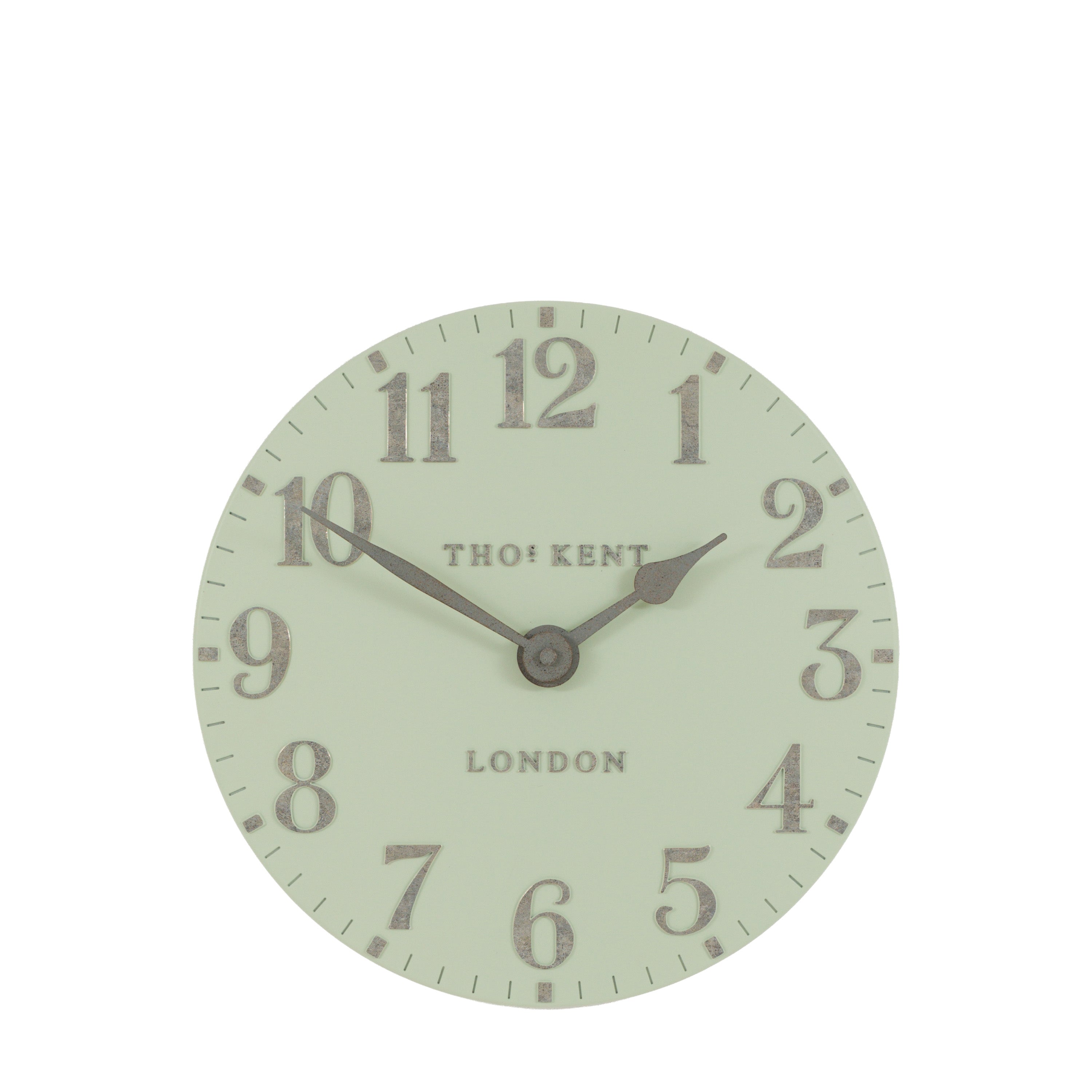 Arabic Wall Clock Pearl Green 12in