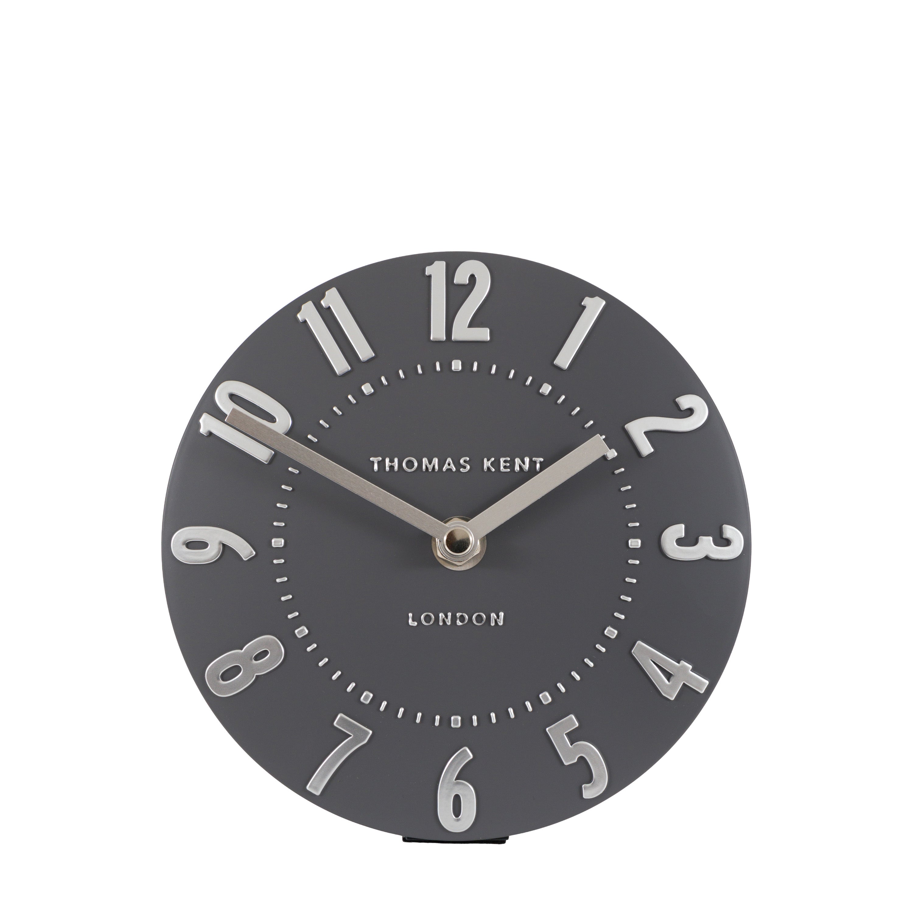 Mulberry Mantel Clock Graphite Silver 6in