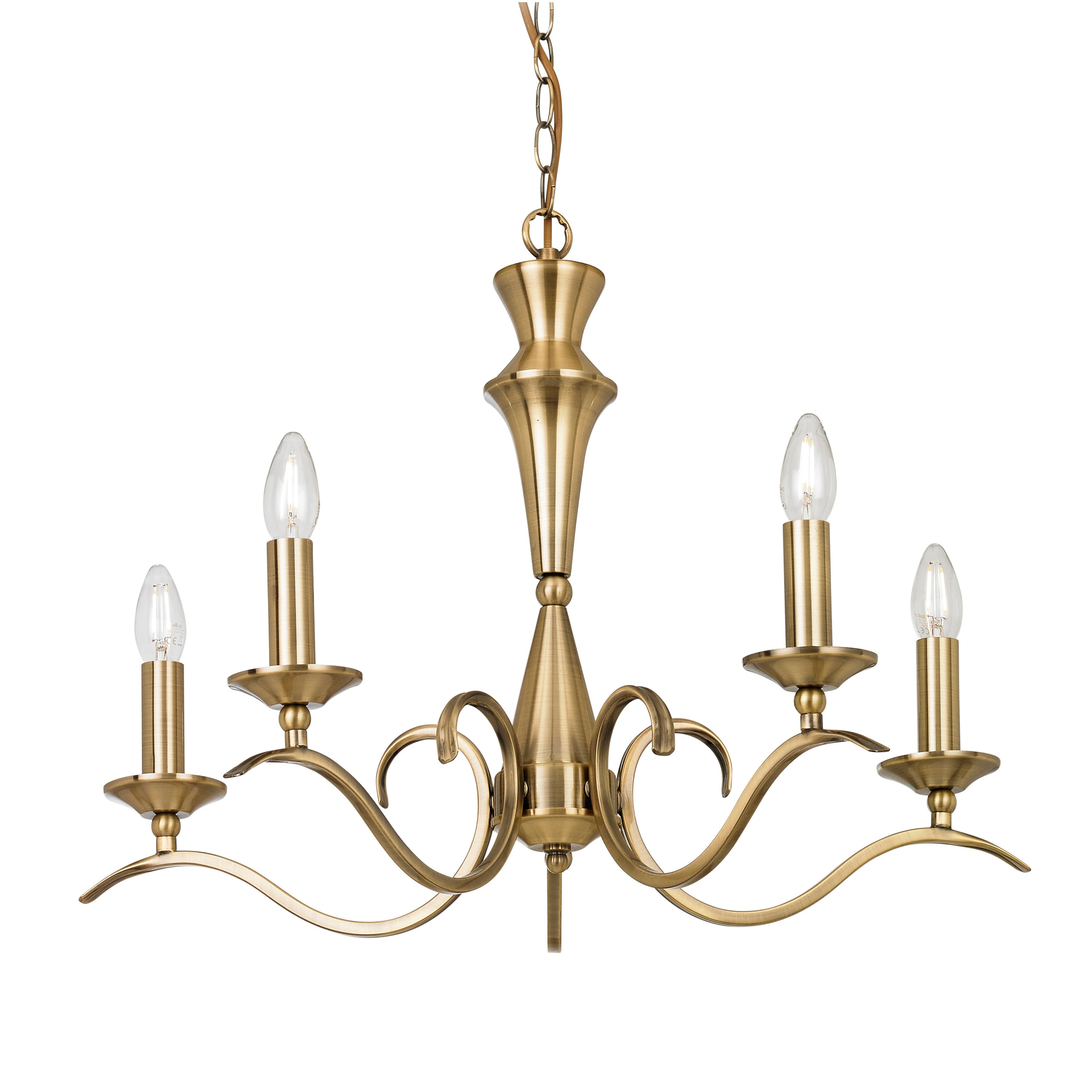 Kora 5 Pendant Light Antique Brass - Steel | Migo Interiors