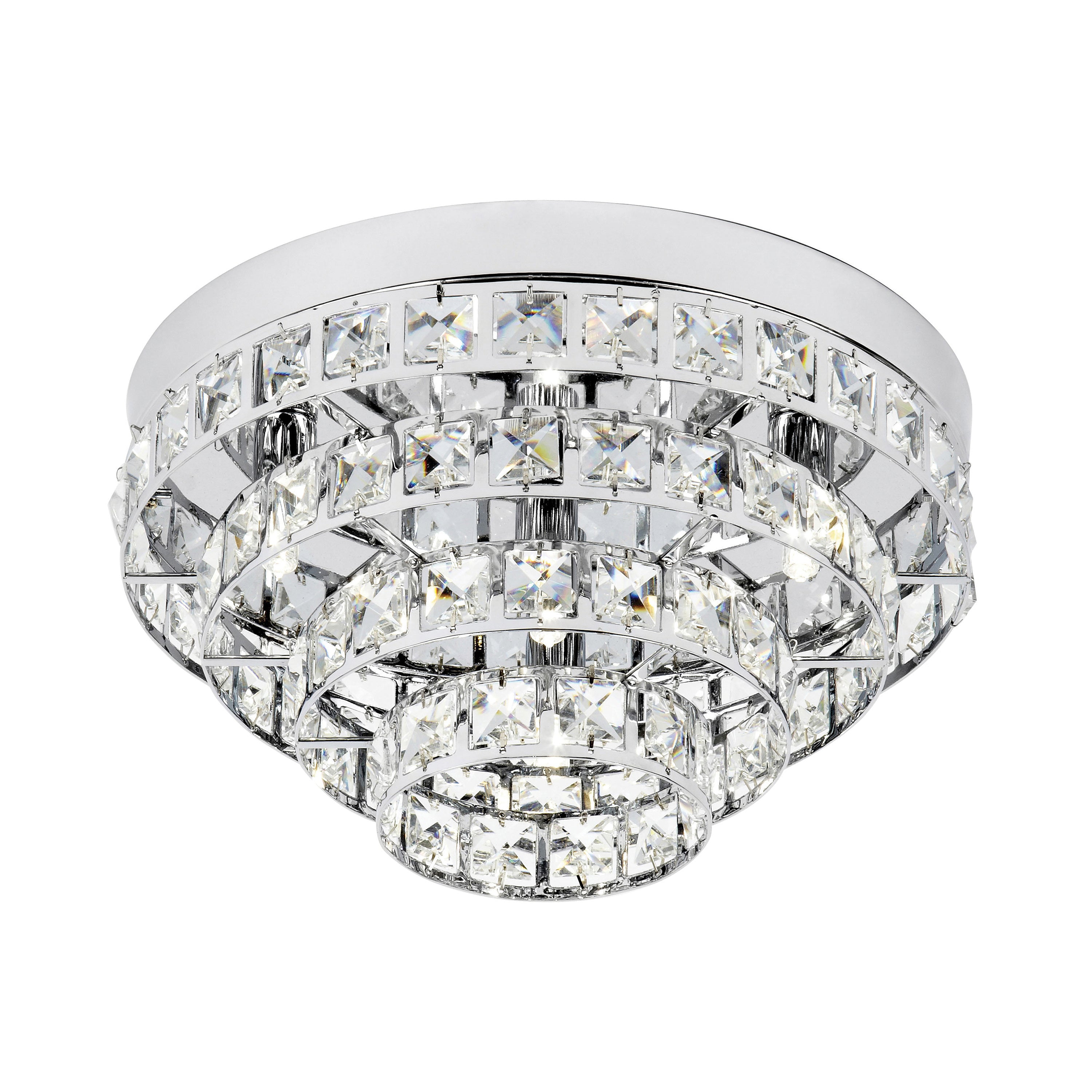 Motown Ceiling Lamp - Crystal Glass / Steel | Migo Interiors
