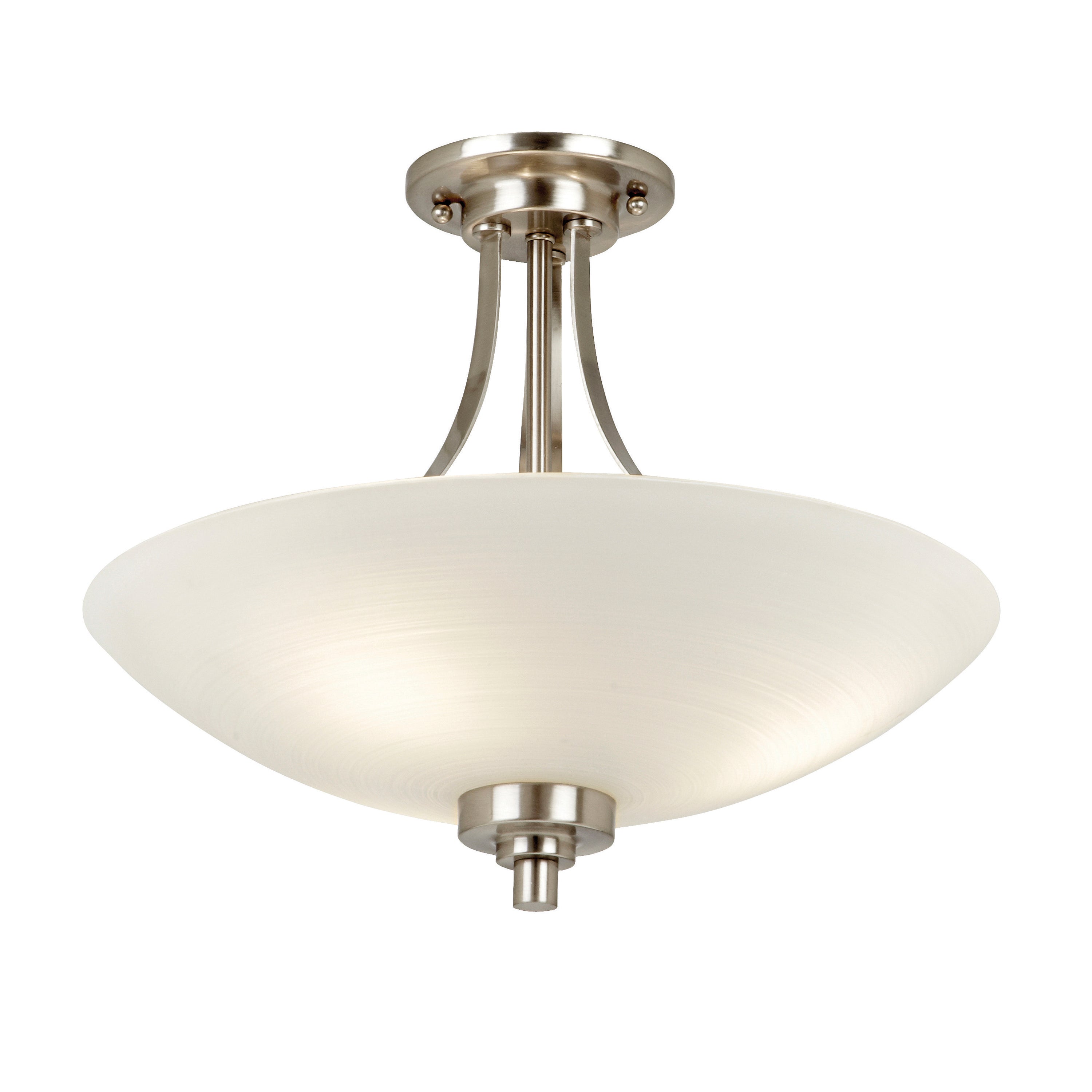 Welles Ceiling Lamp Satin Chrome - Glass / Steel | Migo Interiors