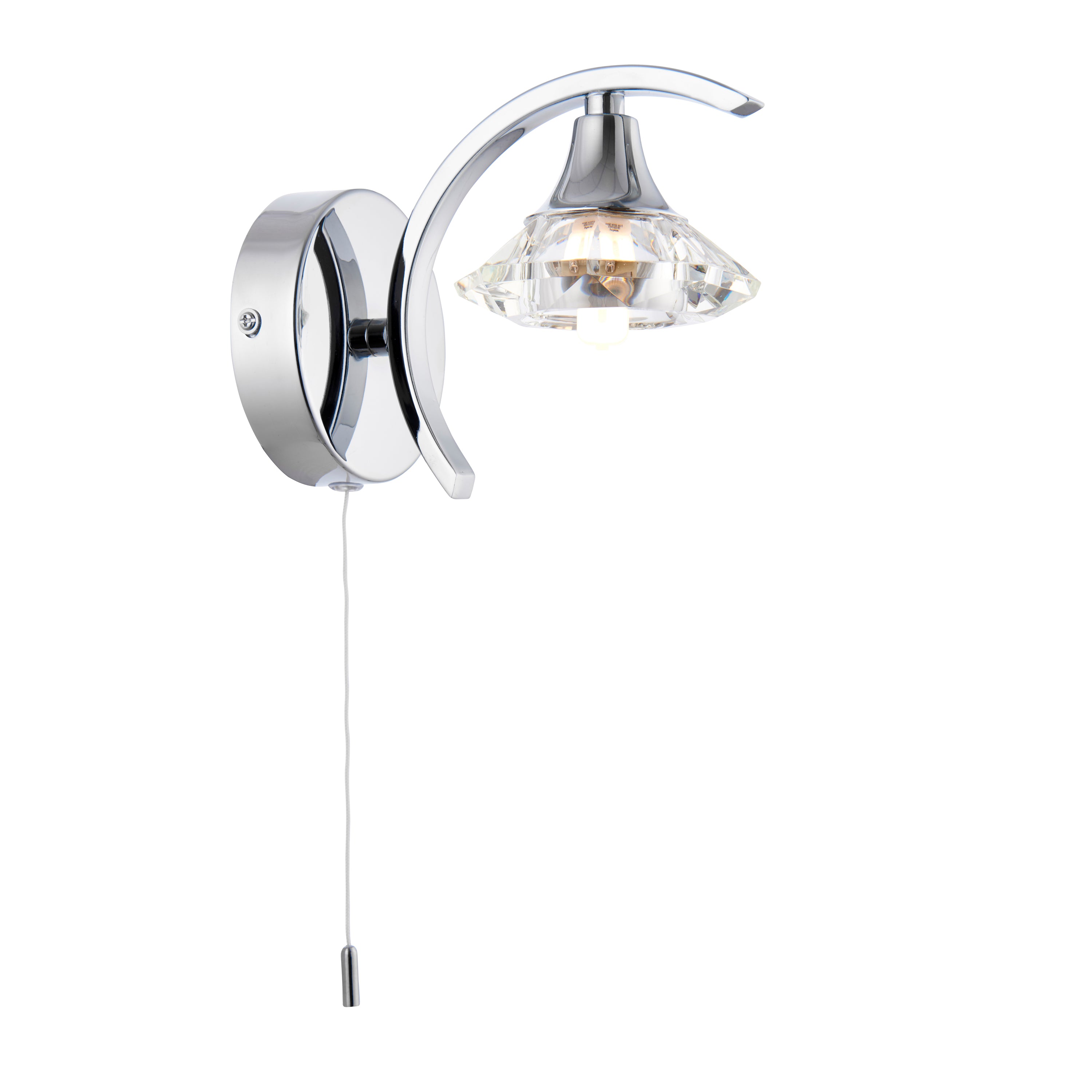 Langella Wall Light - Crystal Glass / Steel | Migo Interiors