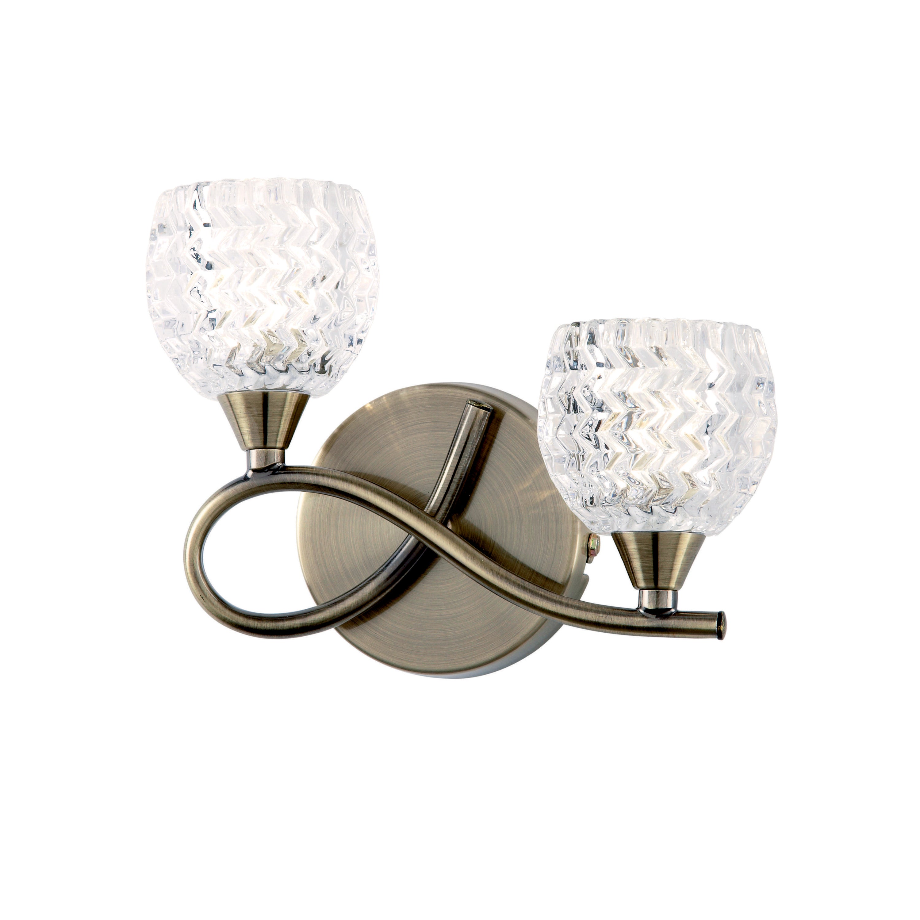 Boyer Wall Light Antique Brass LH - Glass / Steel | Migo Interiors