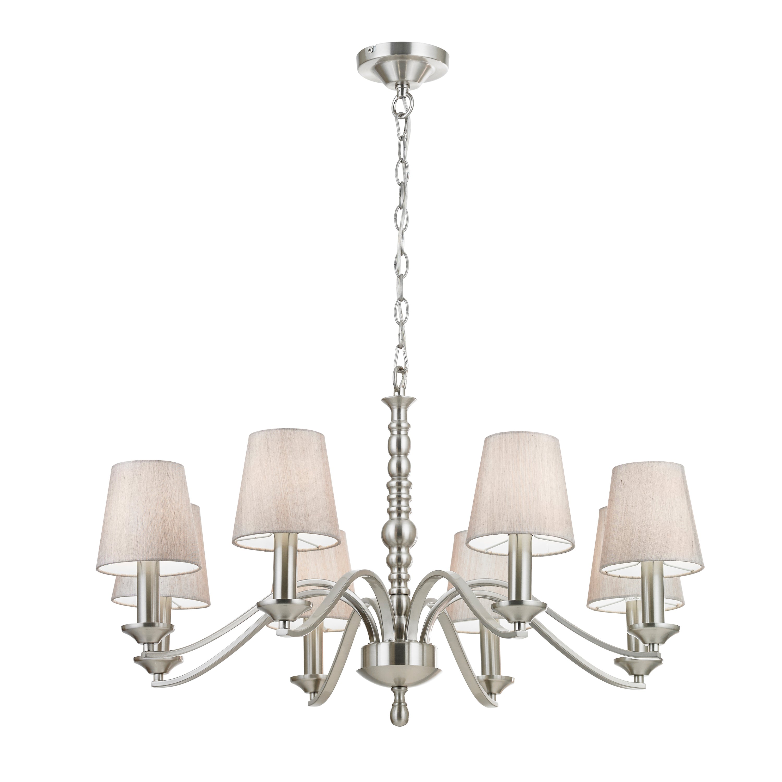 Astaire 8 Pendant Light - Fabric / Steel | Migo Interiors