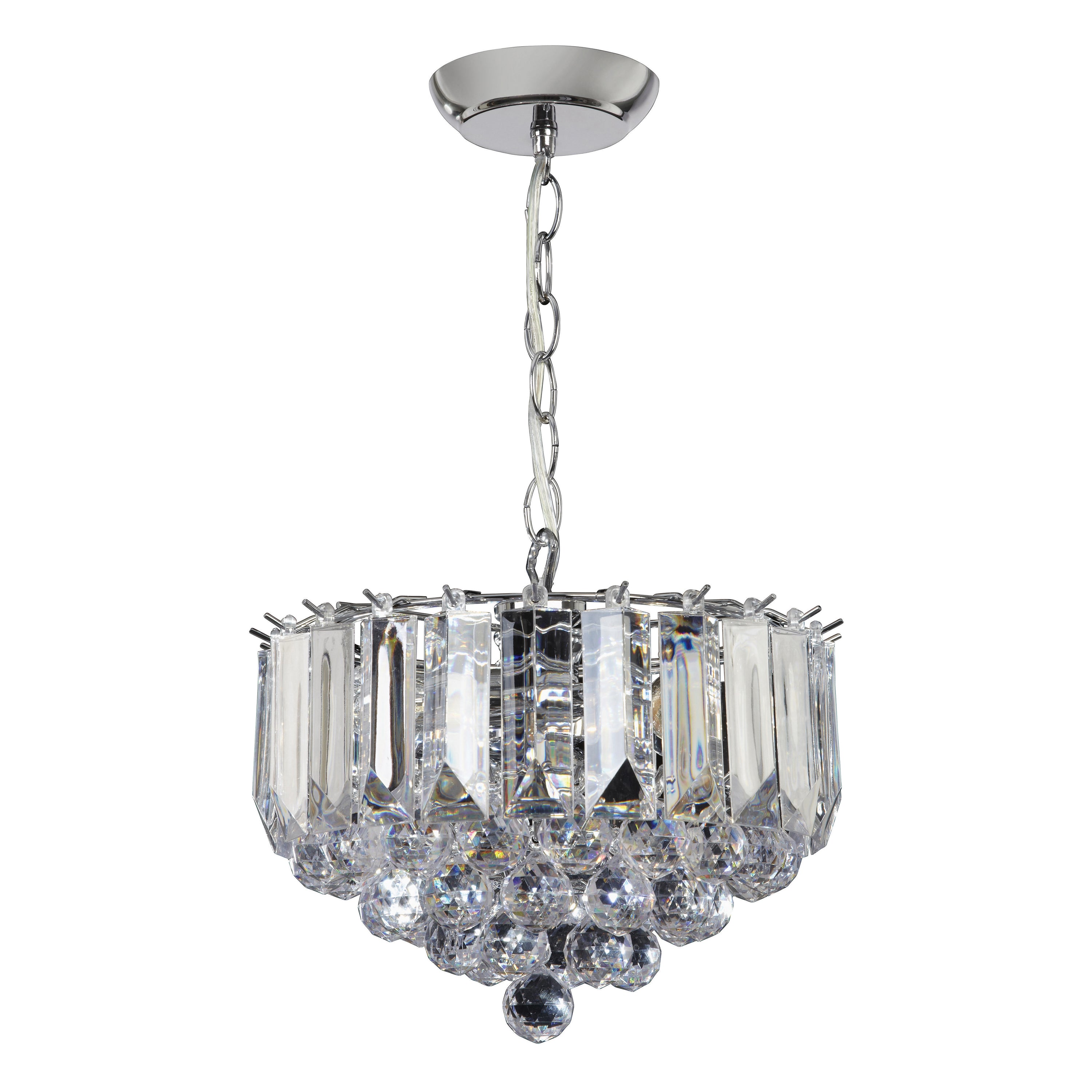 Fargo 3 Pendant Light Chrome - Acrylic / Steel | Migo Interiors