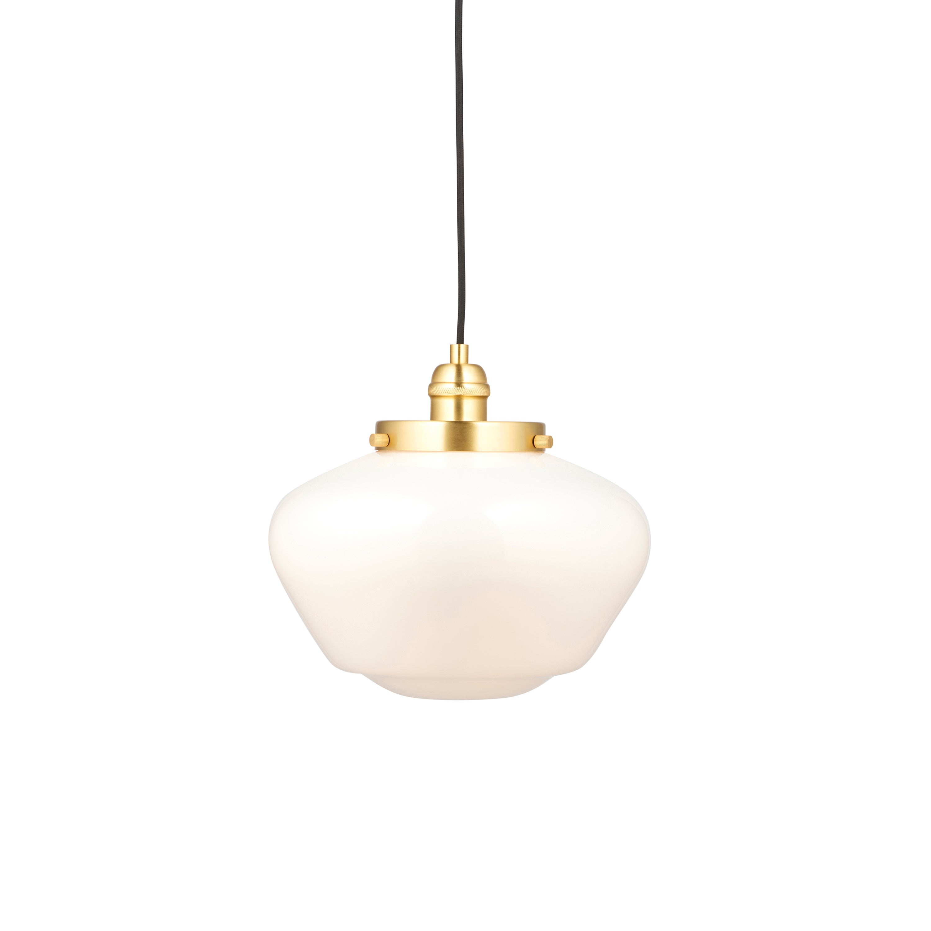 Camberley 1 Pendant Light Brass Opal Glass