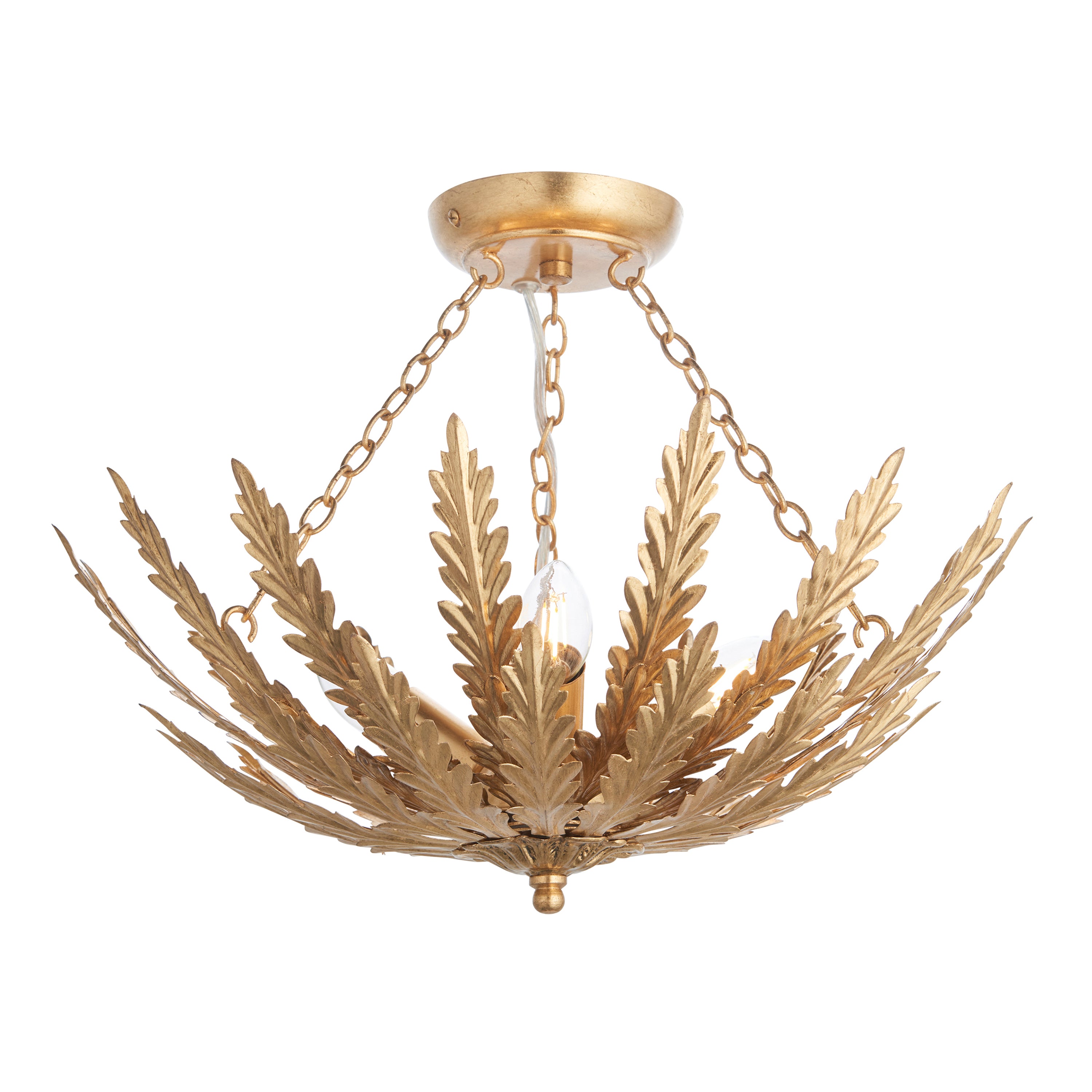 Delphine 3 Ceiling Light Gold Leaf - Steel | Migo Interiors