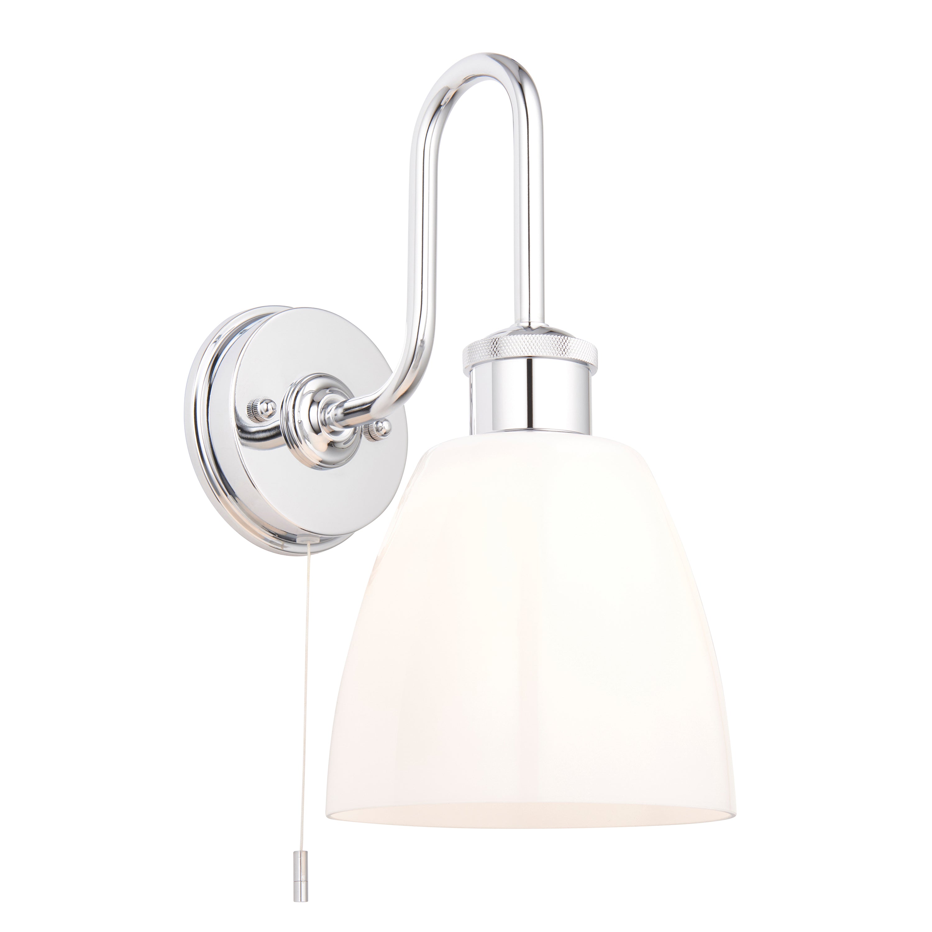 Piper 1 Wall Light Chrome - Glass / Steel | Migo Interiors
