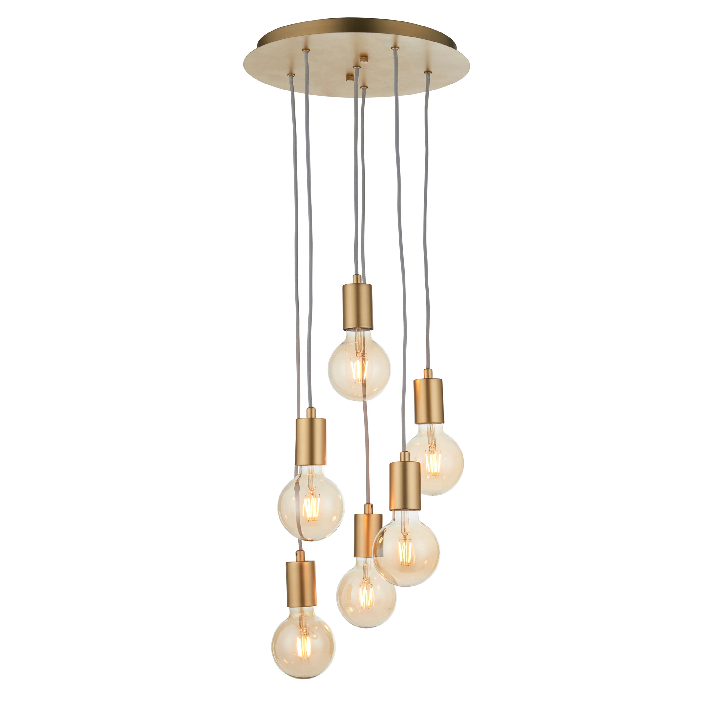 Studio 6 Pendant Light Satin Brass - Steel | Migo Interiors