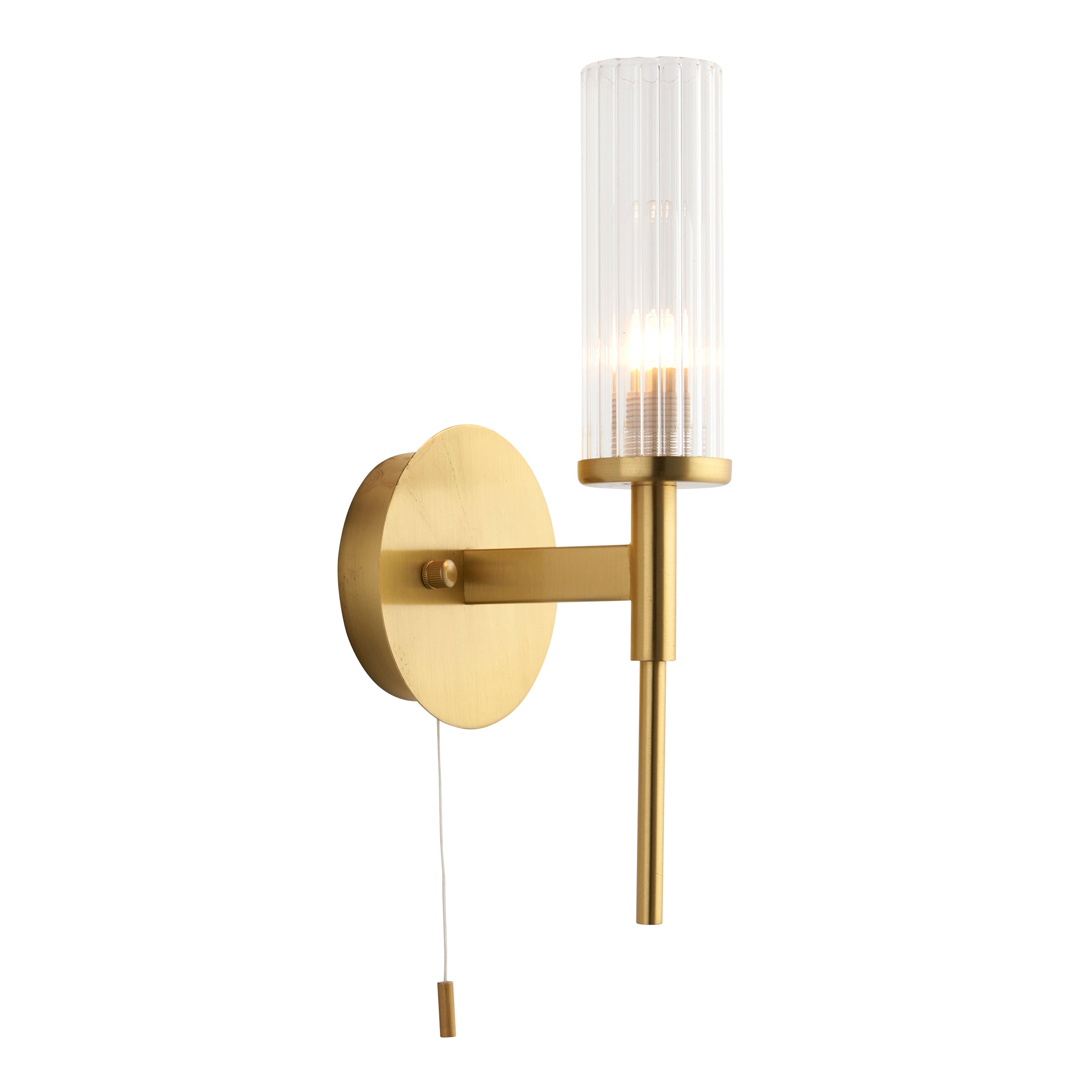 Talo Bathroom 1 Wall Light Brass - Steel / Glass | Migo Interiors