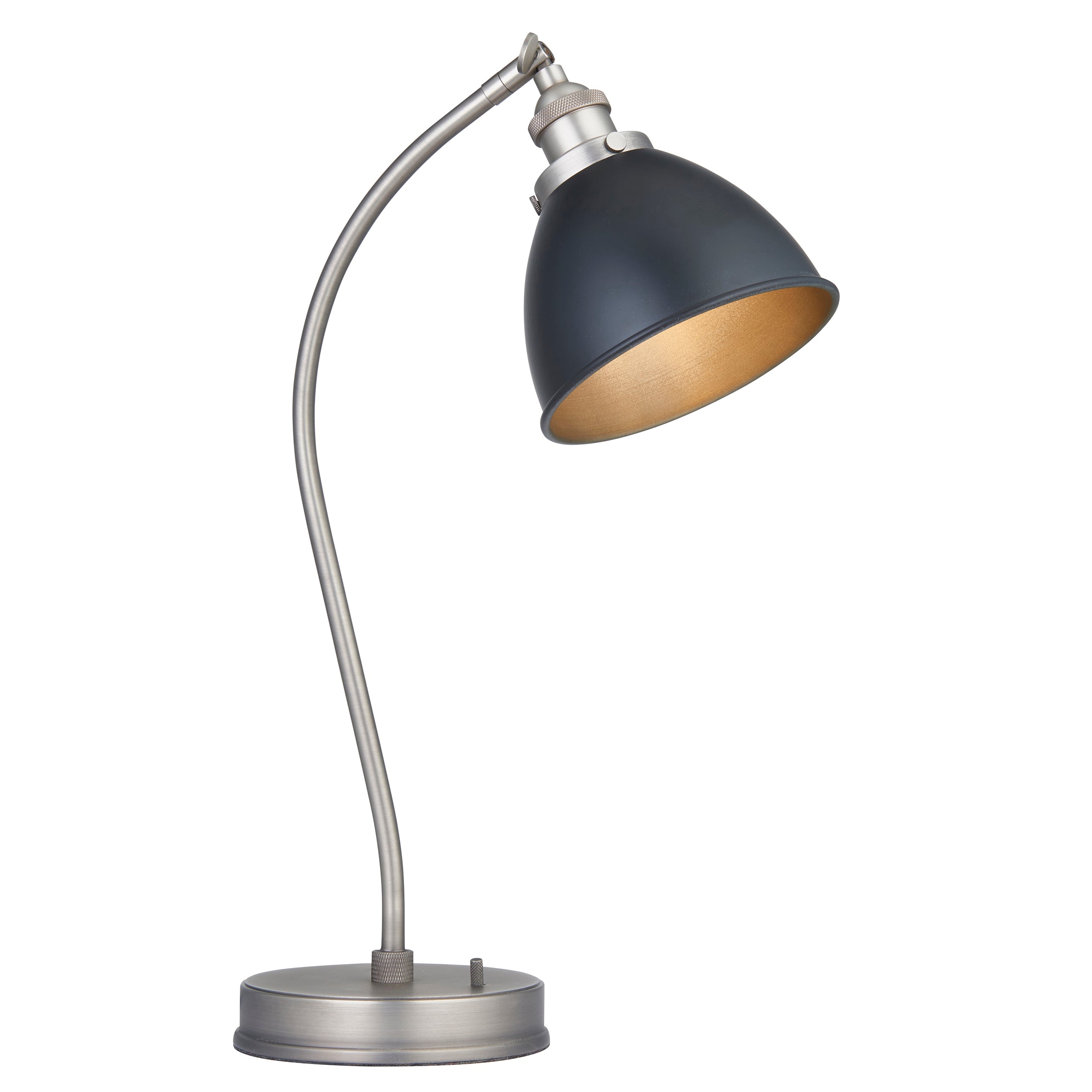 Franklin Table Lamp Pewter - Steel | Migo Interiors