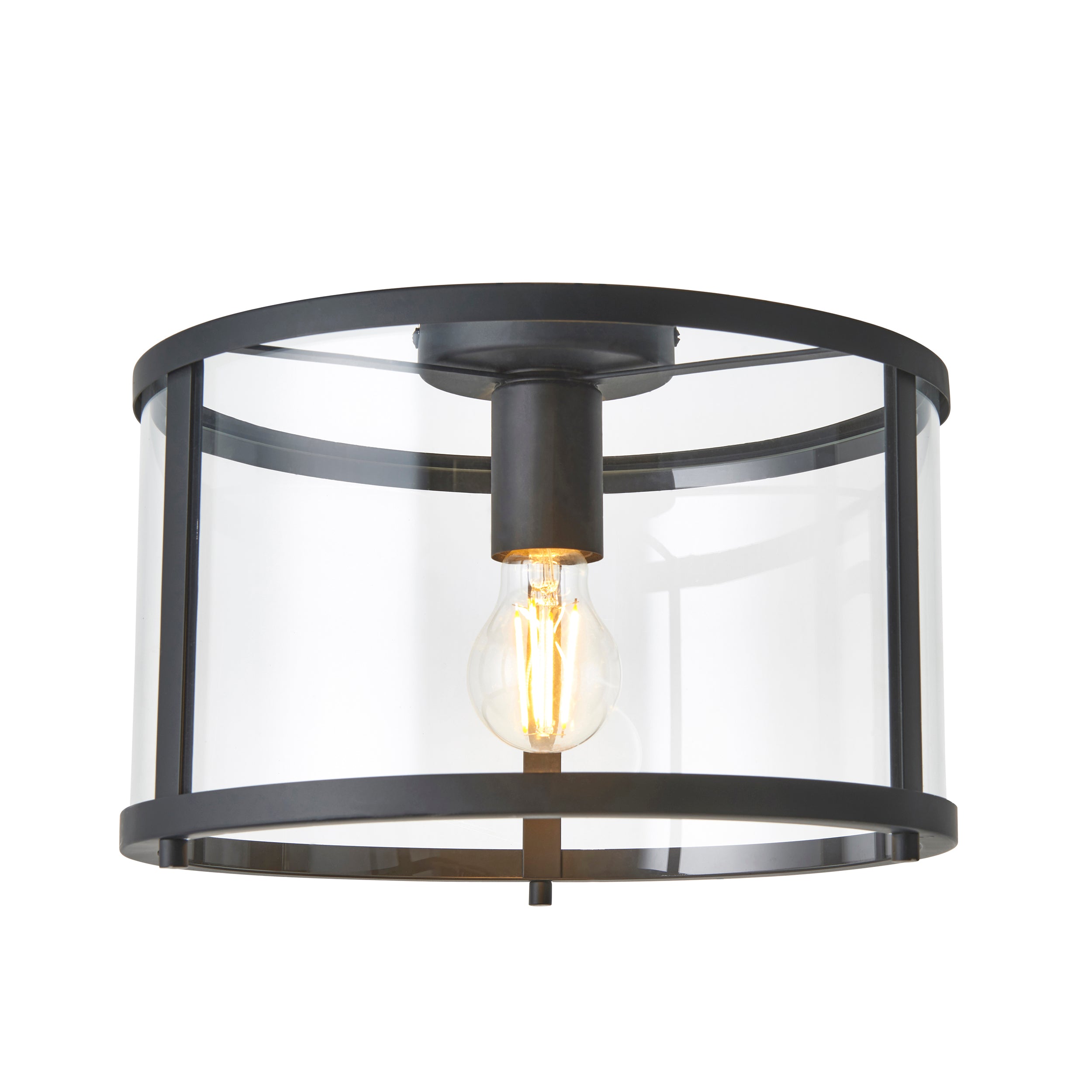 Hopton 1 Ceiling Light Black - Ceramic / Steel | Migo Interiors