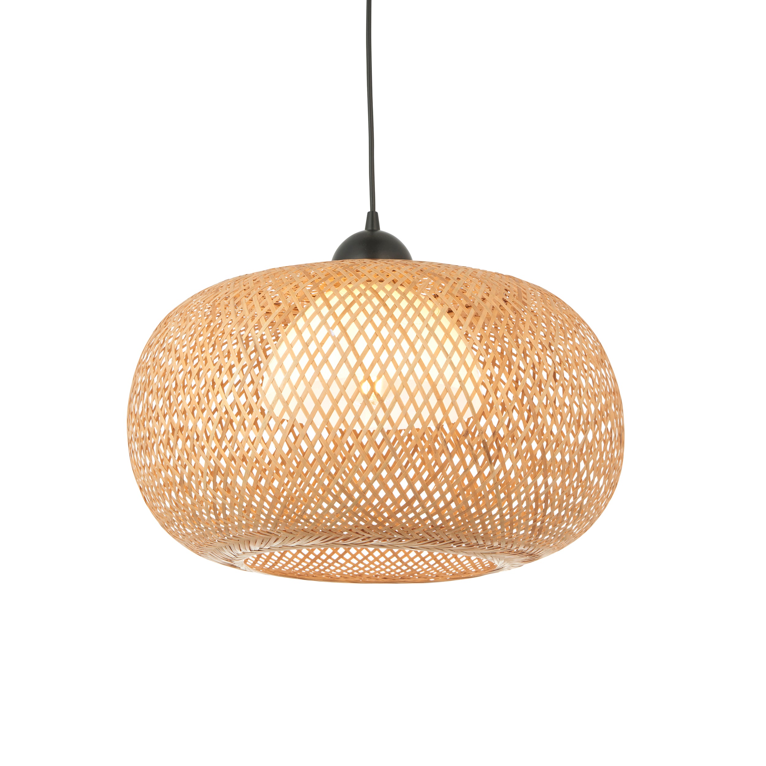 Bali 1 Pendant Light - Rattan / Steel | Migo Interiors