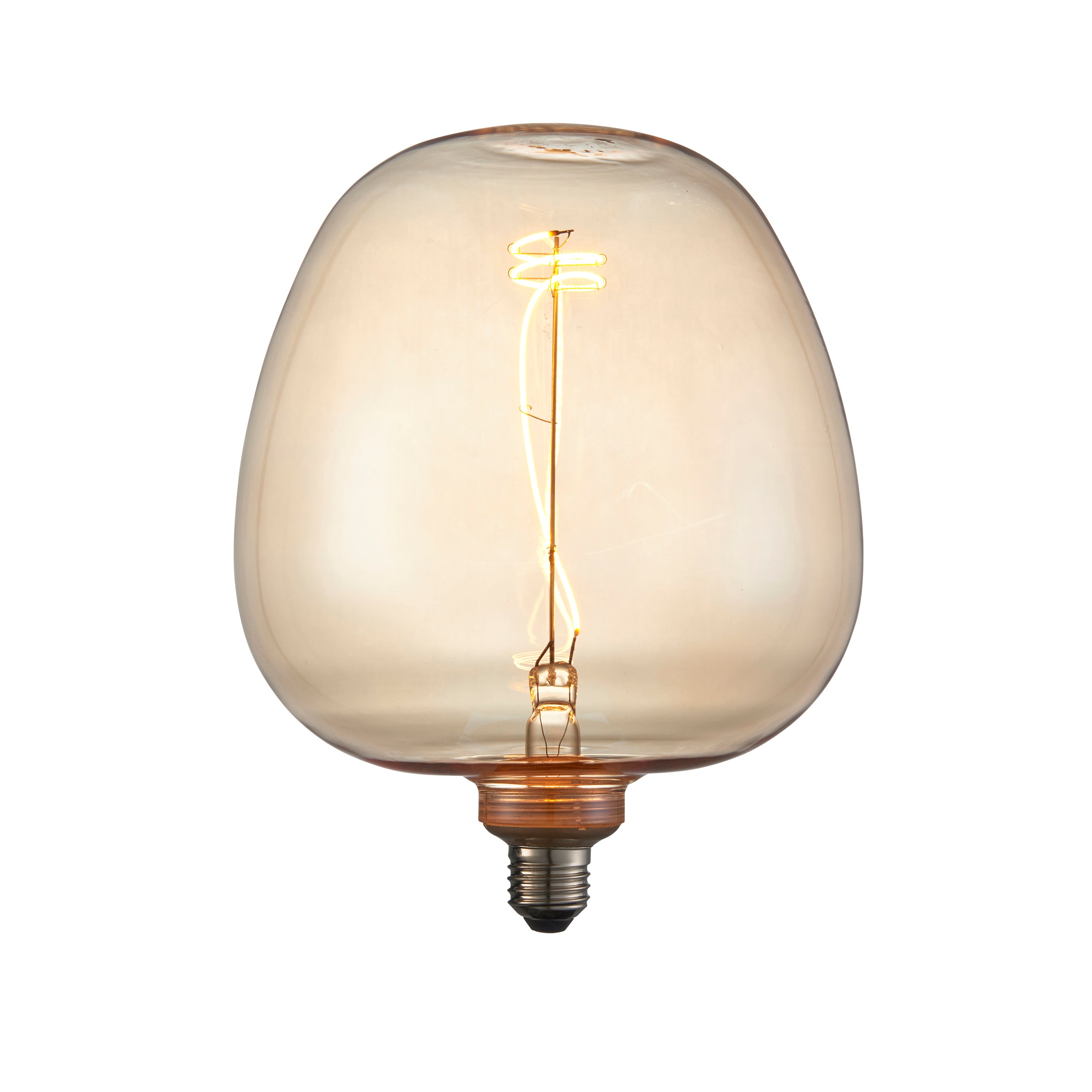 Swirl 4W LED E27 Amber Warm White - Glass / Steel | Migo Interiors