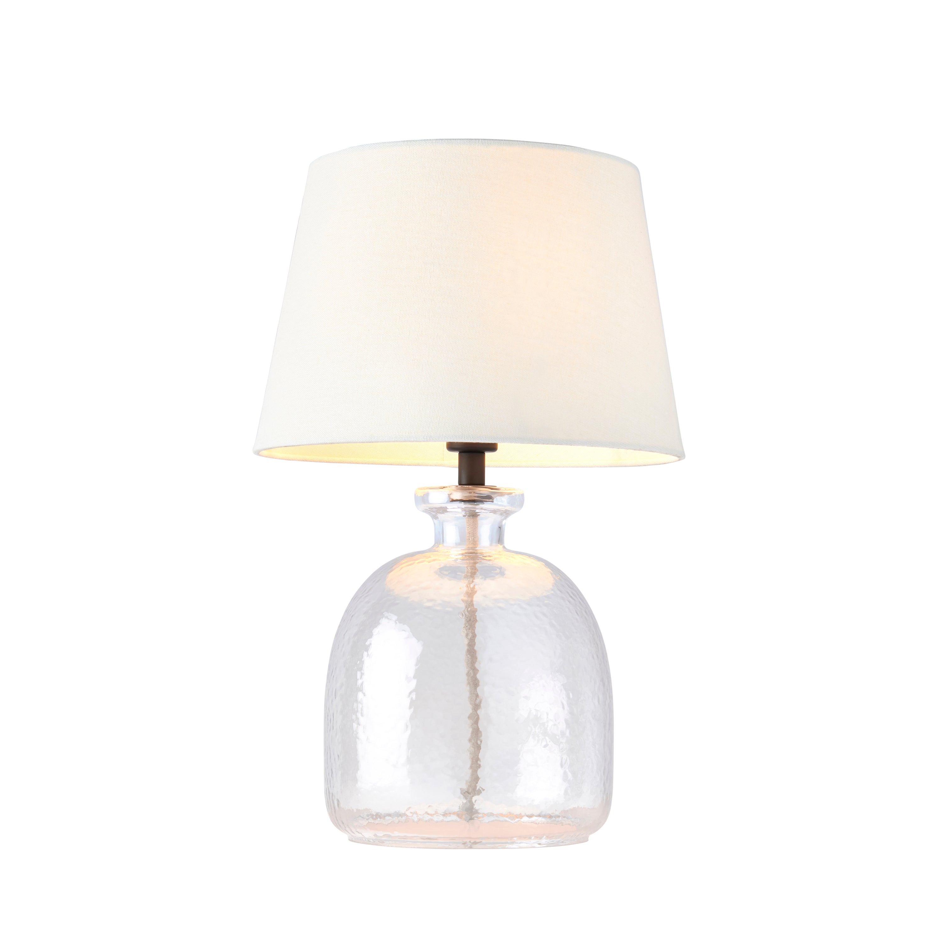 Lyra Table Lamp Clear / Ivory - Fabric / Steel / Glass | Migo Interiors
