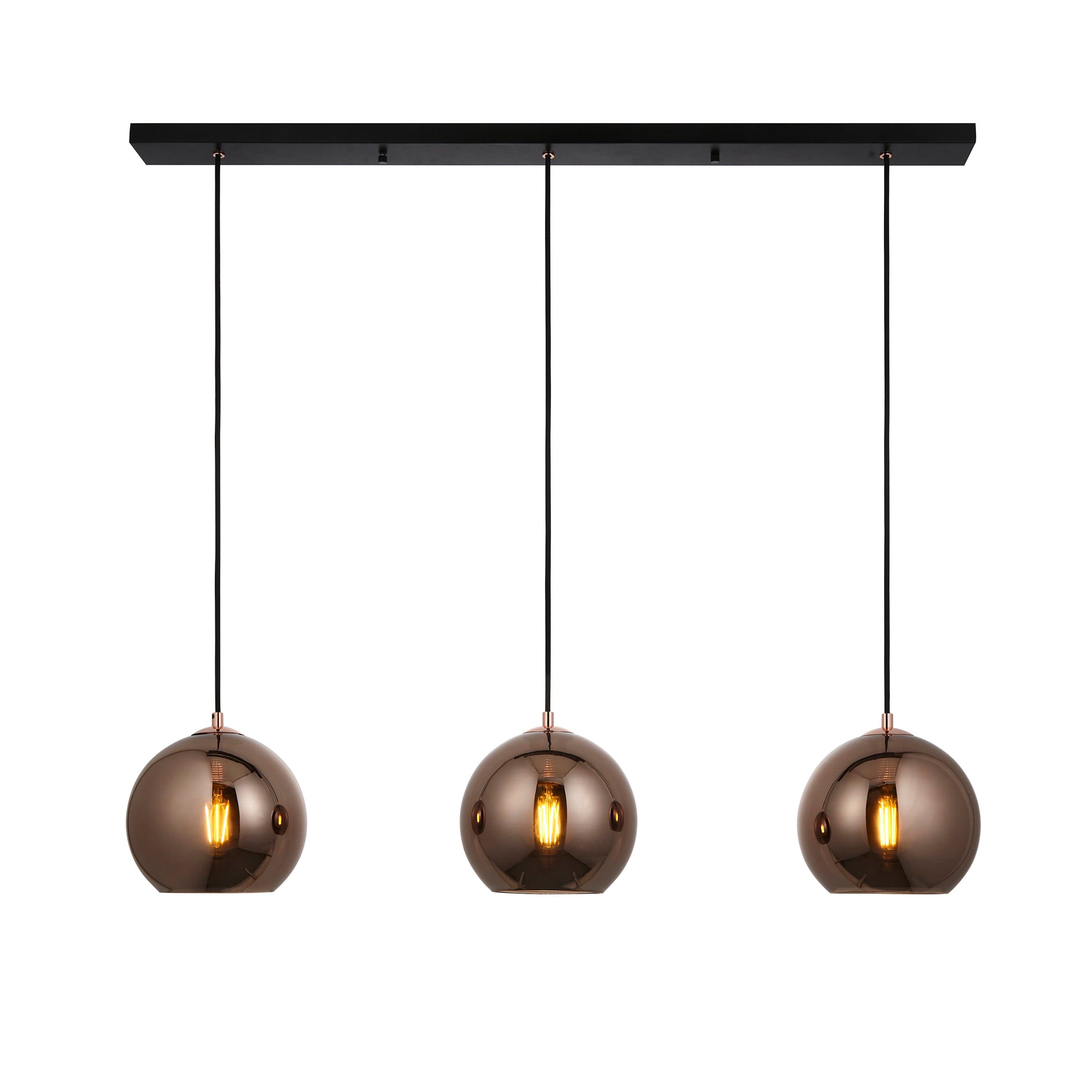 Boli 3 Pendant Light - Steel / Glass | Migo Interiors