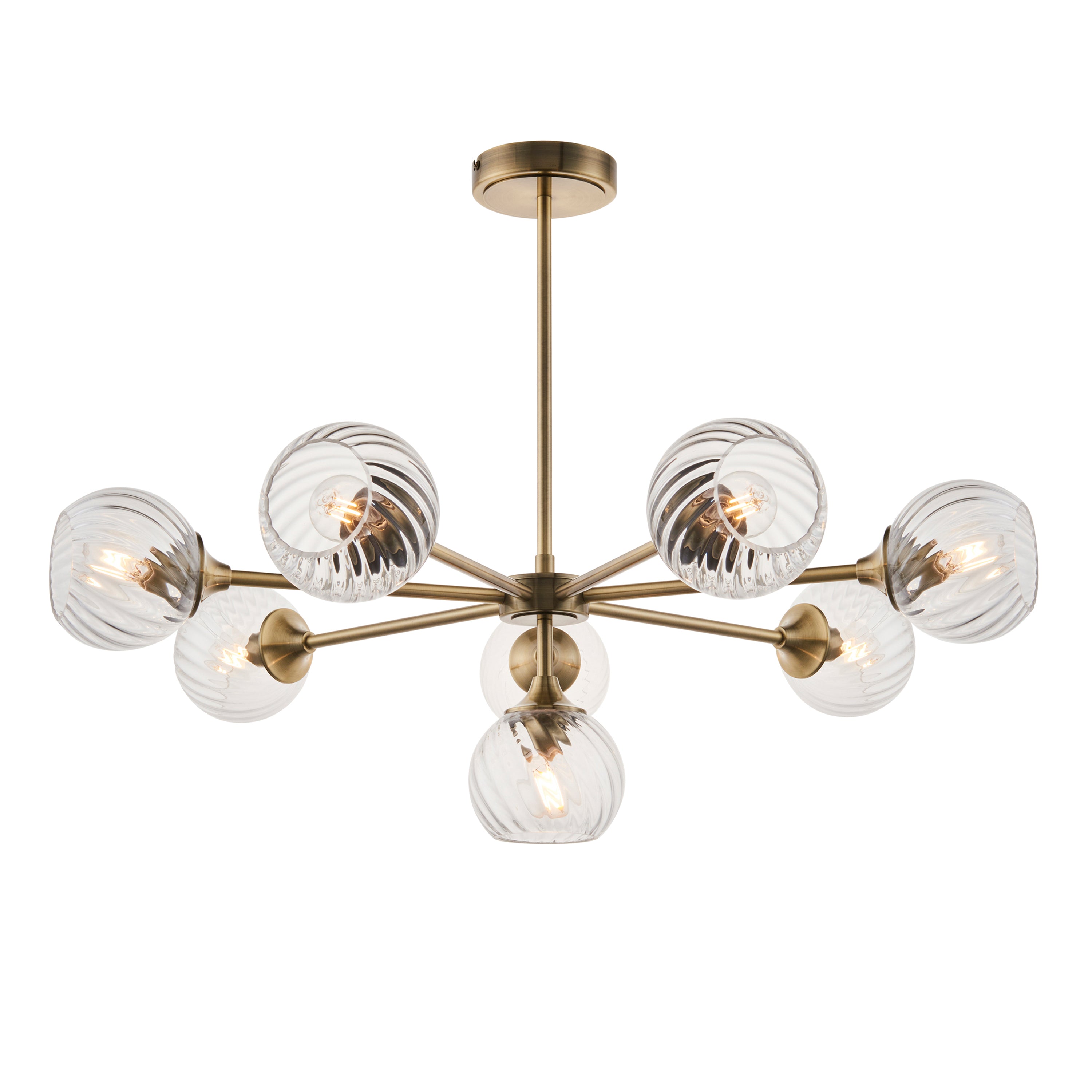 Allegra 8 Pendant Light Antique Brass | Migo Interiors