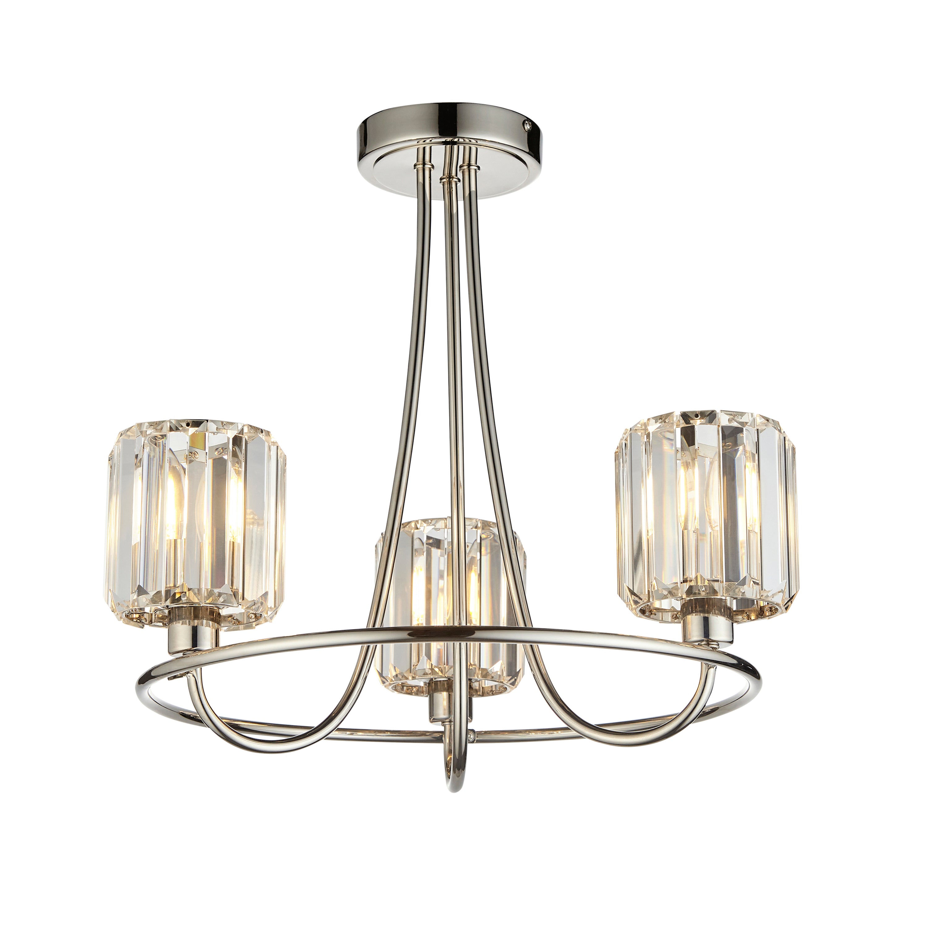 Berenice 3 Ceiling Light - Steel / Glass | Migo Interiors