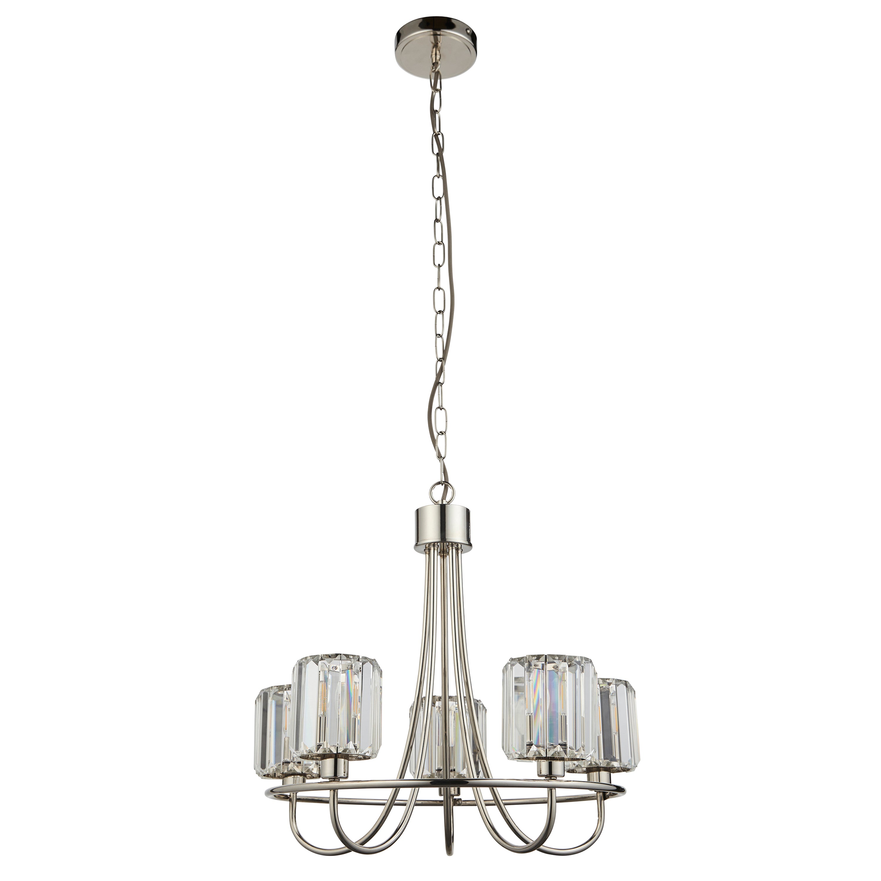 Berenice 5 Pendant Light - Steel / Glass | Migo Interiors