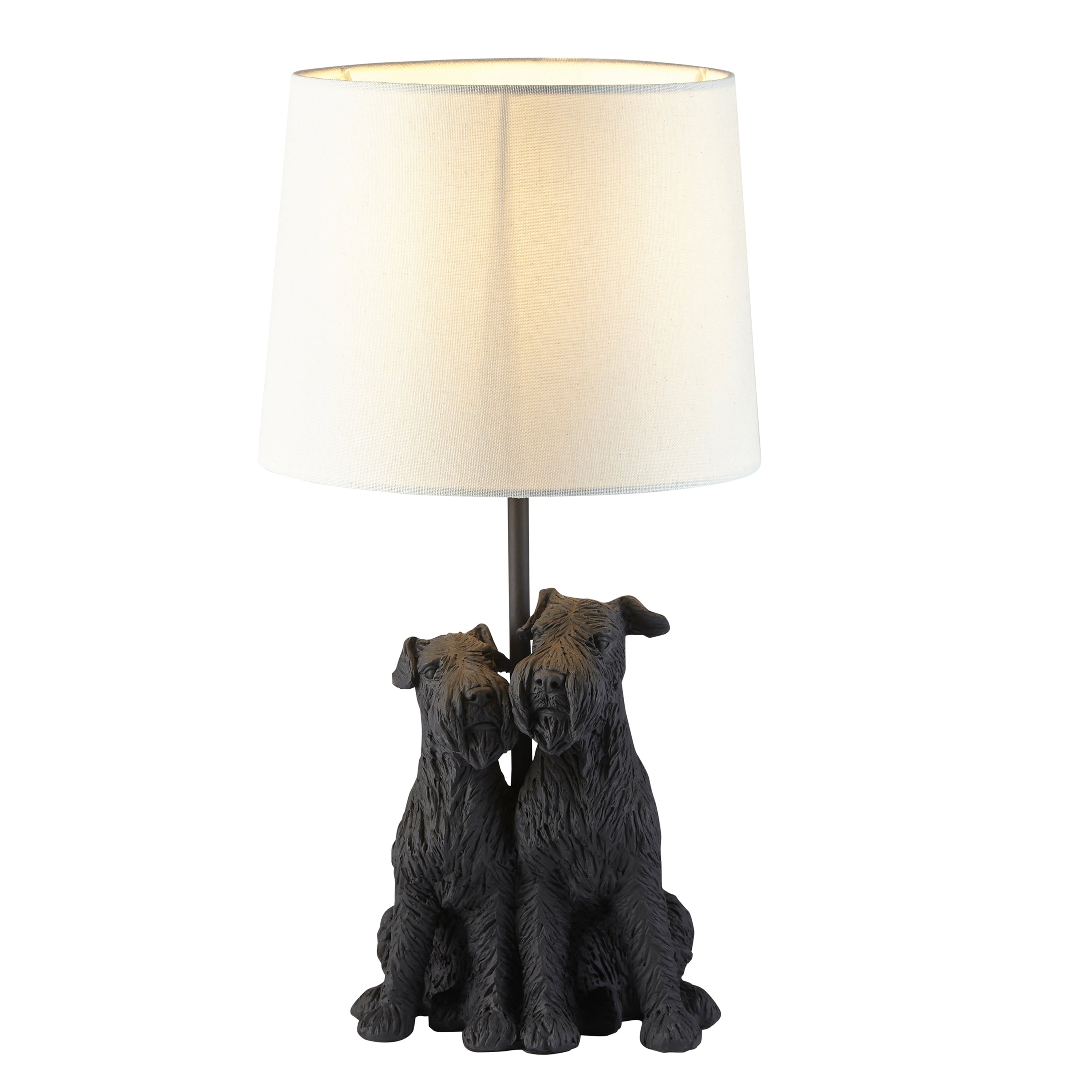 Schnauzer 1 Table Lamp Black - Resin / Fabric / Steel | Migo Interiors