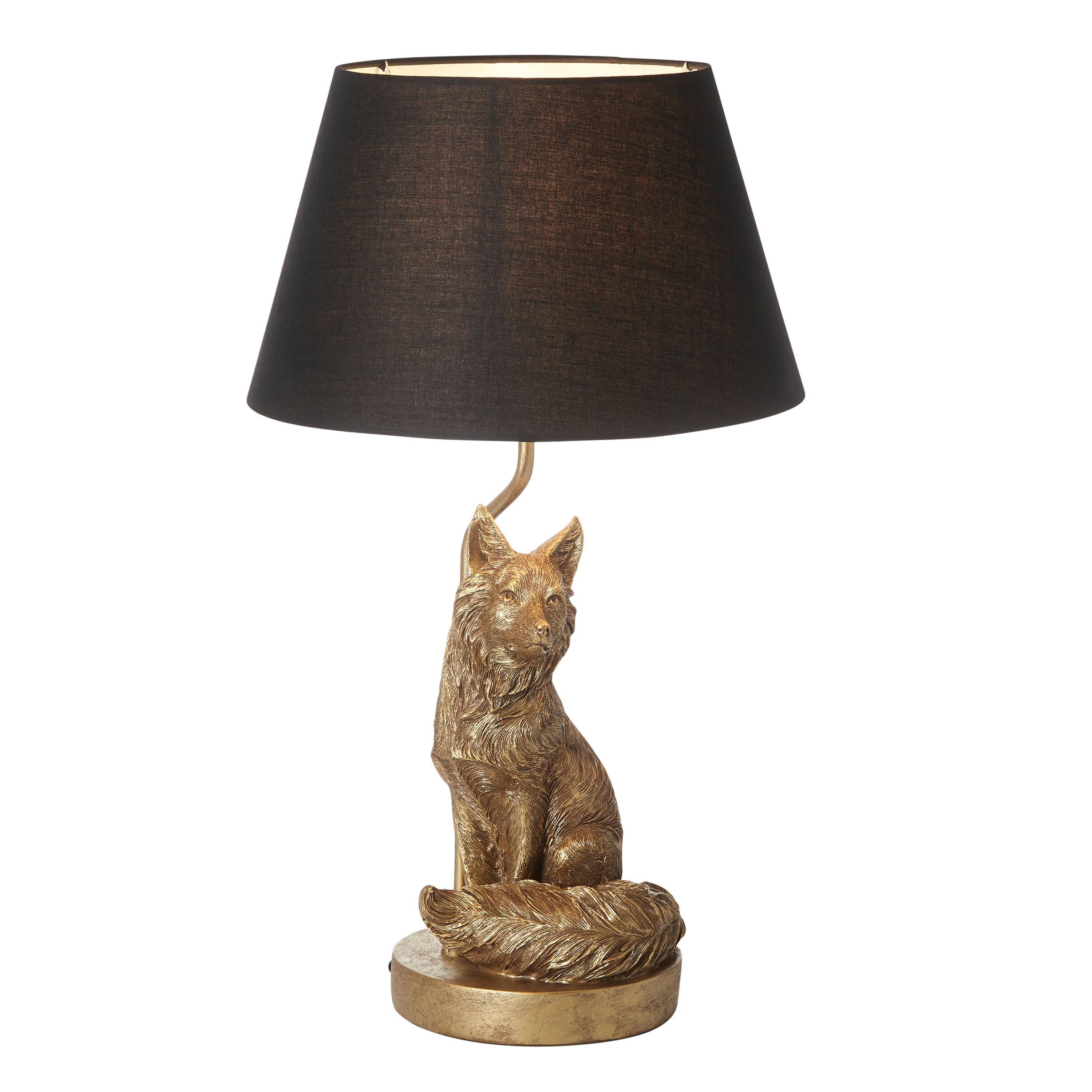 Fox 1 Table Lamp Gold - Resin / Fabric / Steel | Migo Interiors