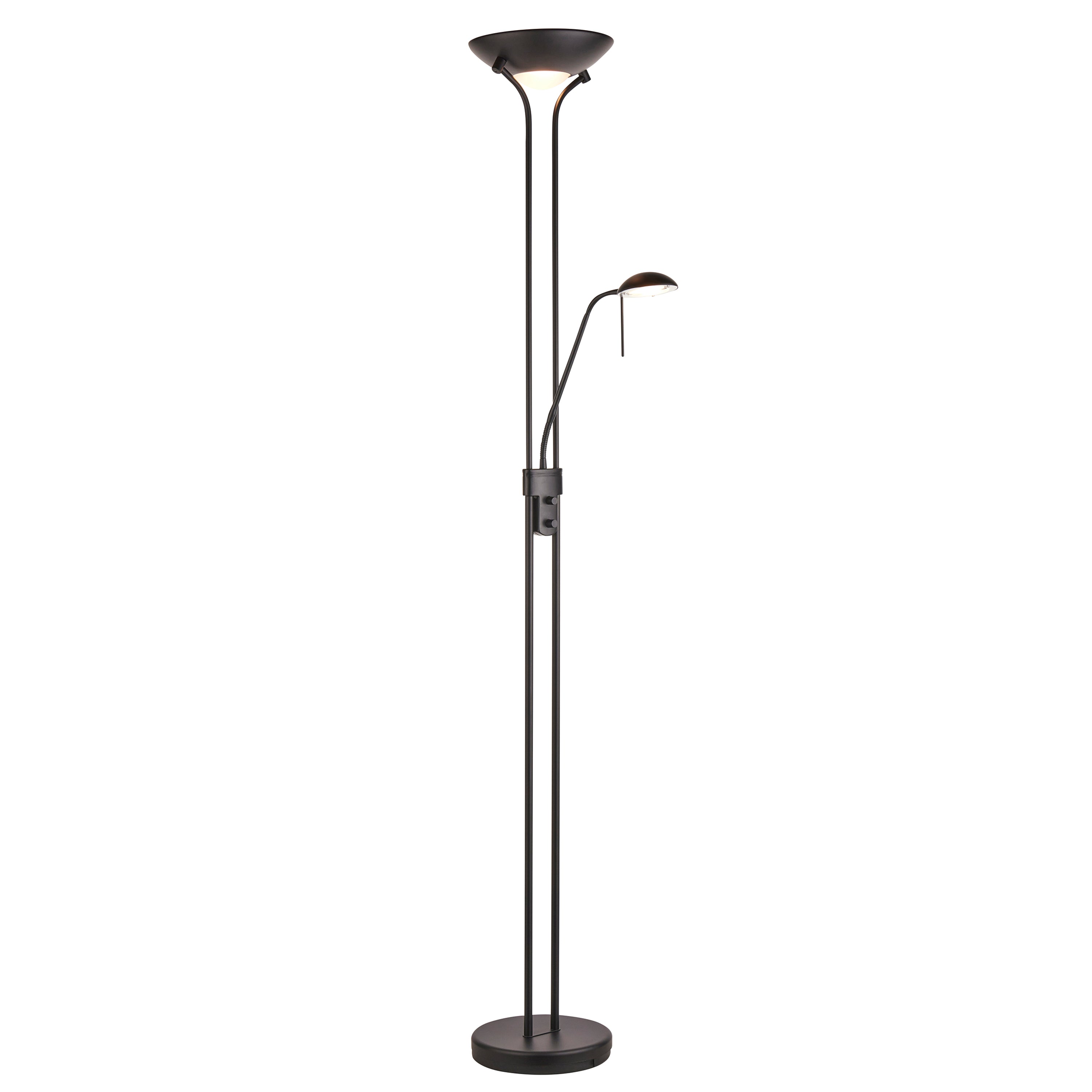 Rome Floor Light Black - Steel / Glass | Migo Interiors
