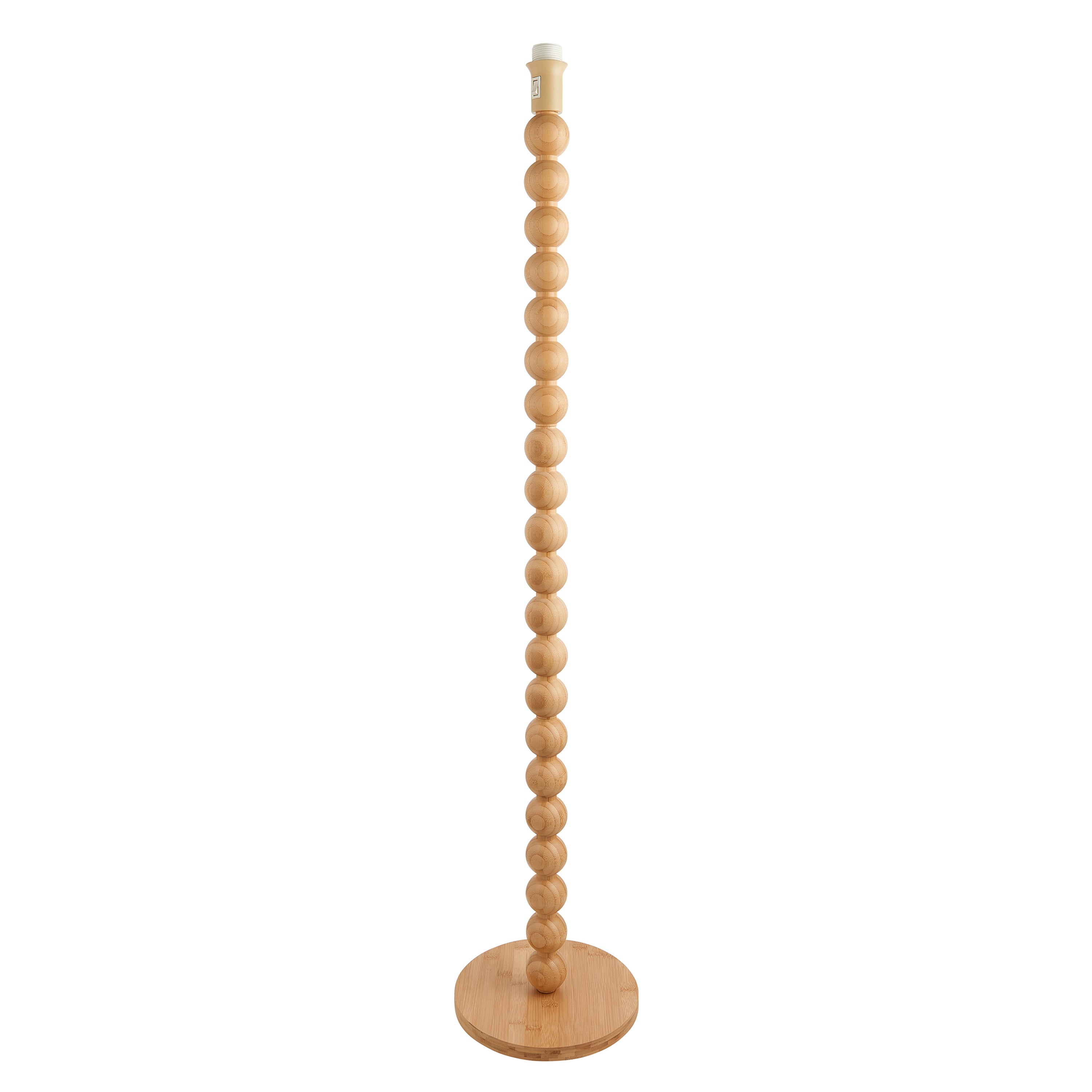Cane Floor Lamp Base Natural Bamboo - Bamboo / Steel | Migo Interiors