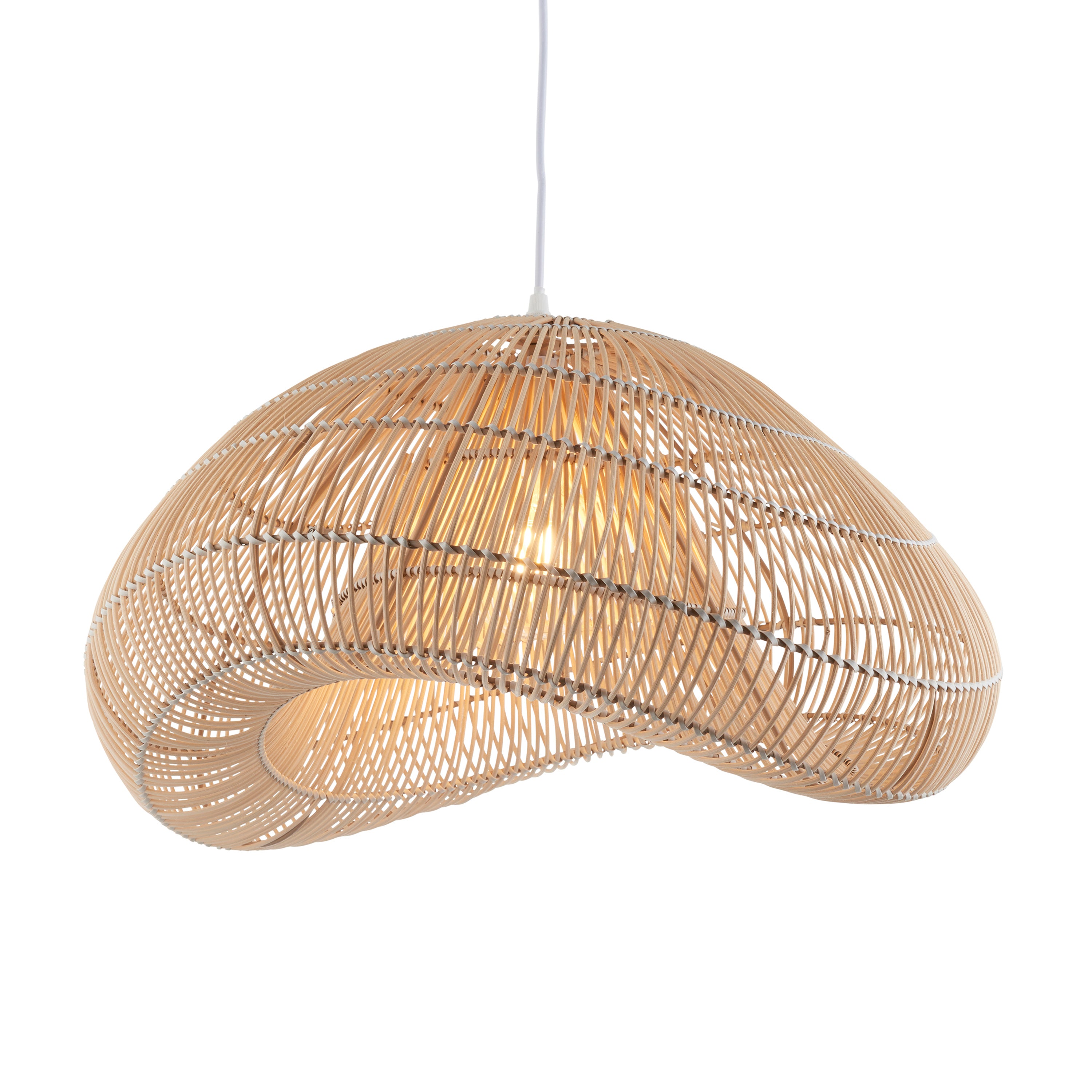Misra 1 Pendant Light - Rattan / Steel | Migo Interiors