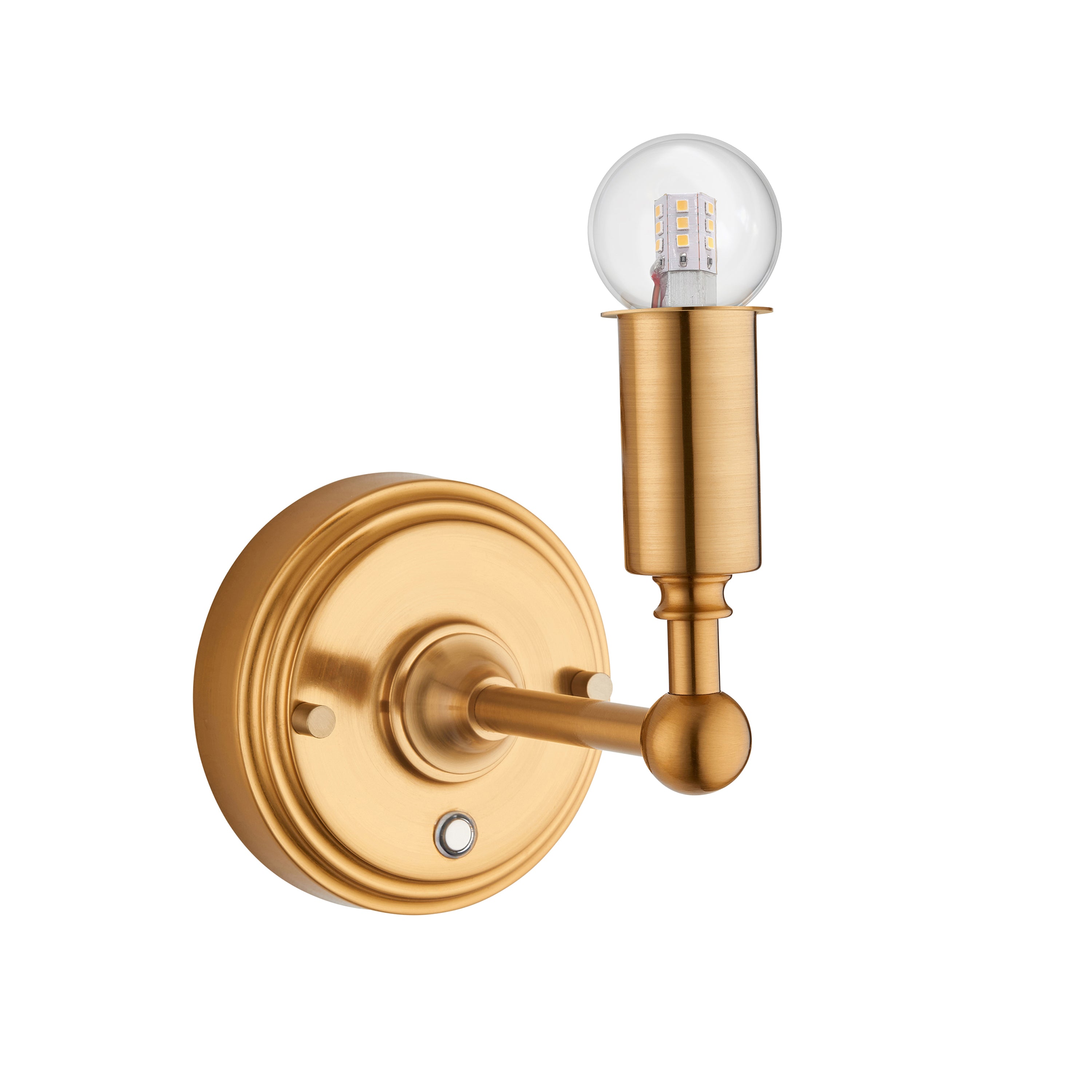 Burley Rechargeable 1 Wall Light Aged Brass - Steel | Migo Interiors