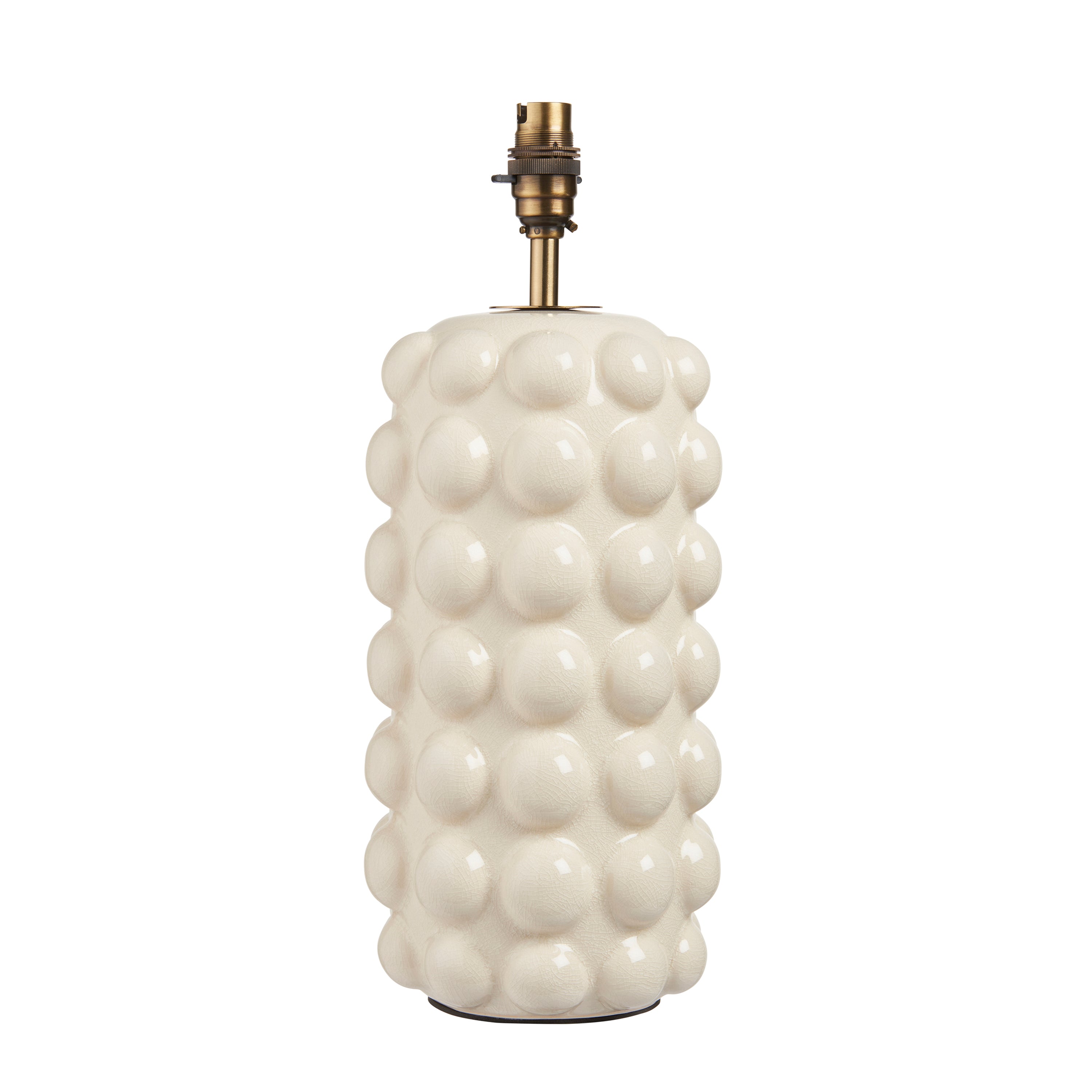 Bobble Table Lamp Base White Crackle Glaze