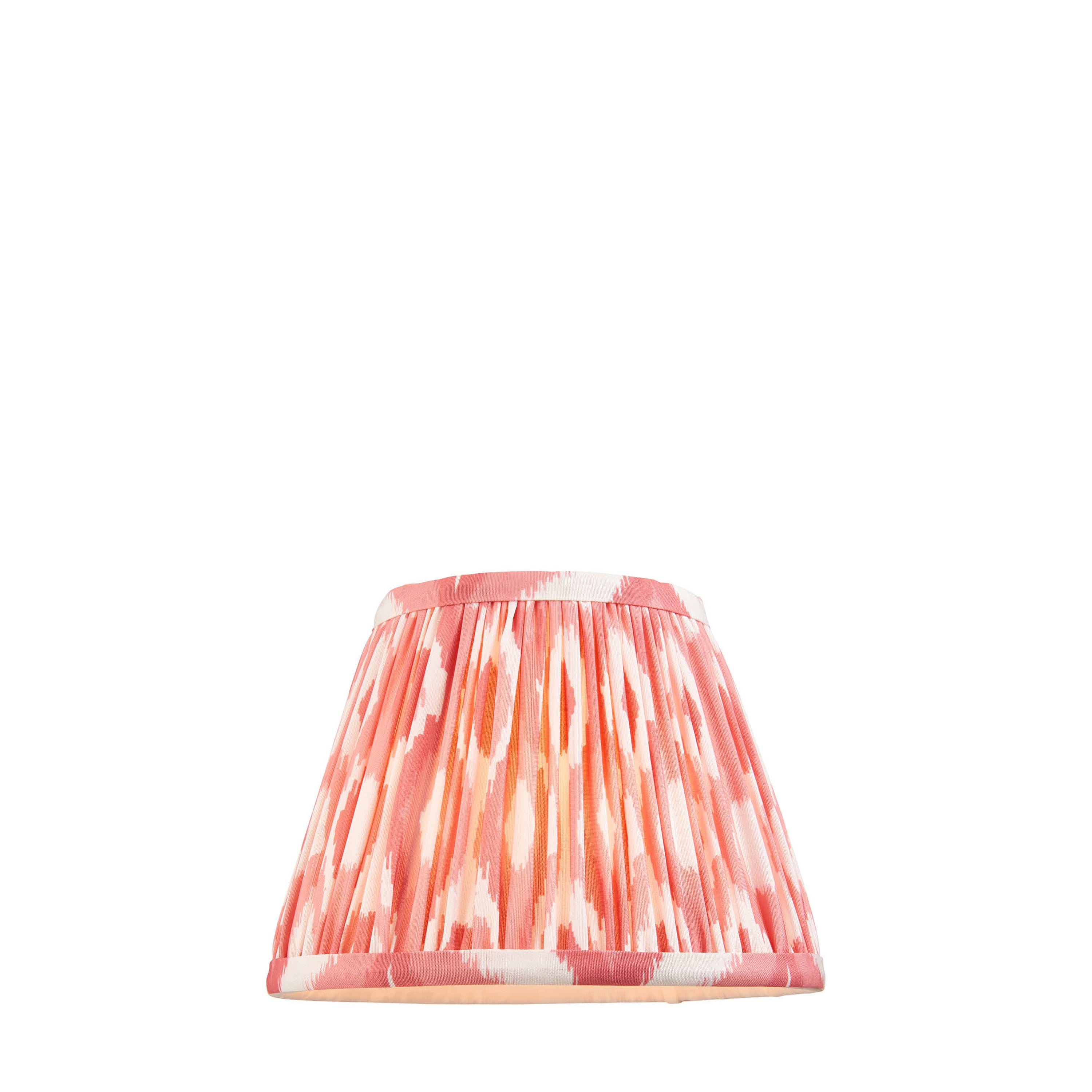 Ikat Shade Coral Pink Fabric - Fabric / Steel | Migo Interiors