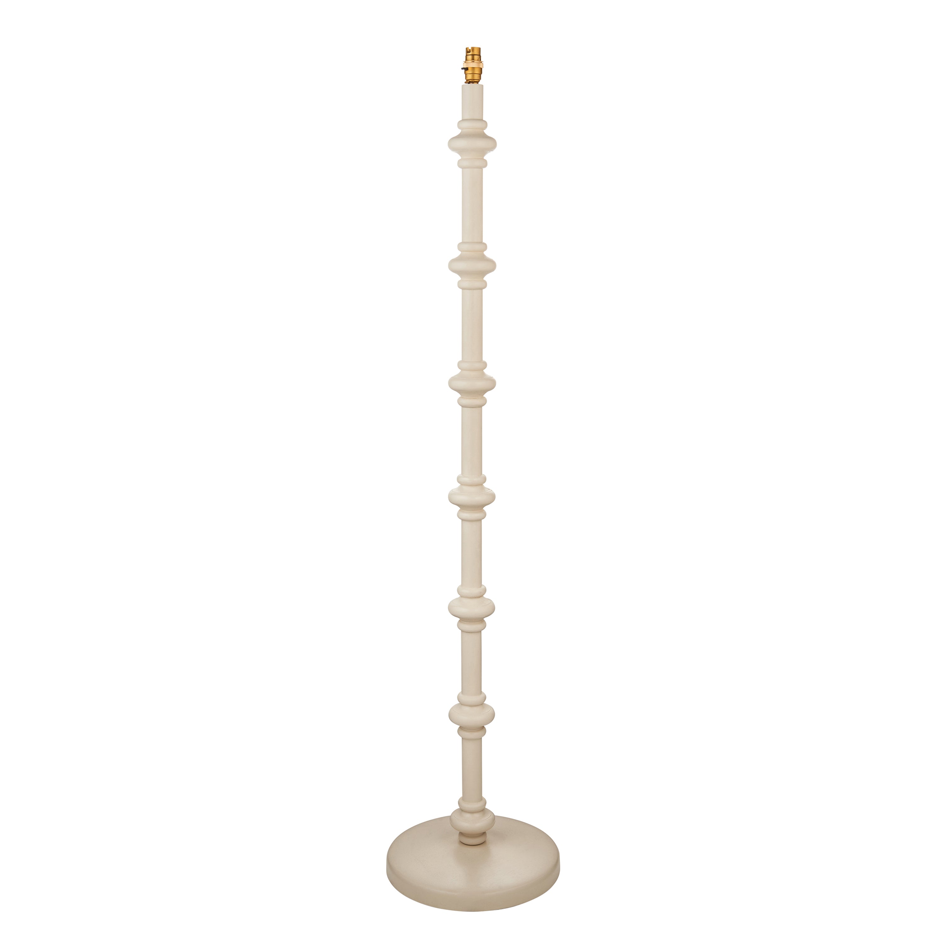 Carnaby Floor Lamp Base Satin Almond White