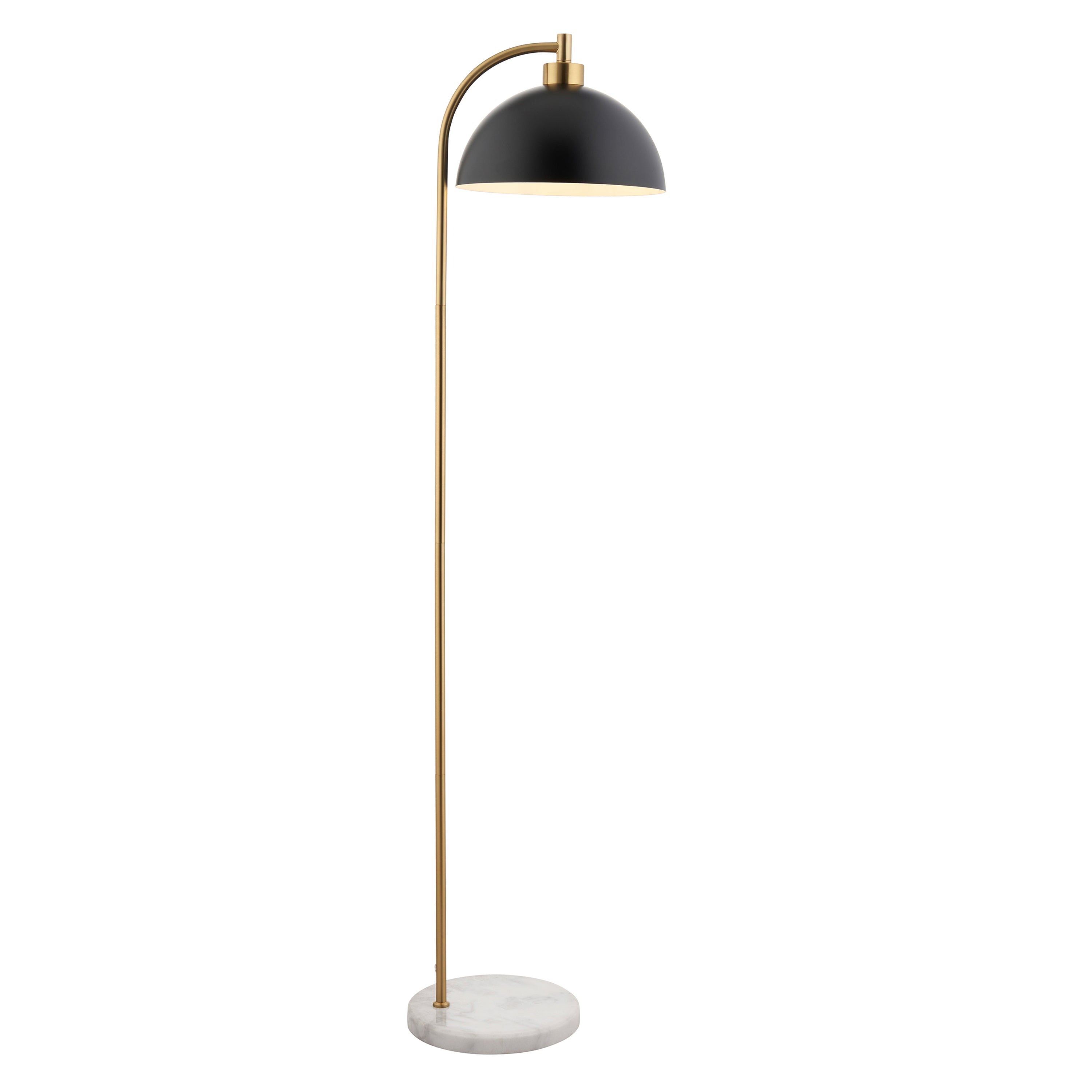 Buchanan Floor Lamp Matt Black - Marble / Steel | Migo Interiors