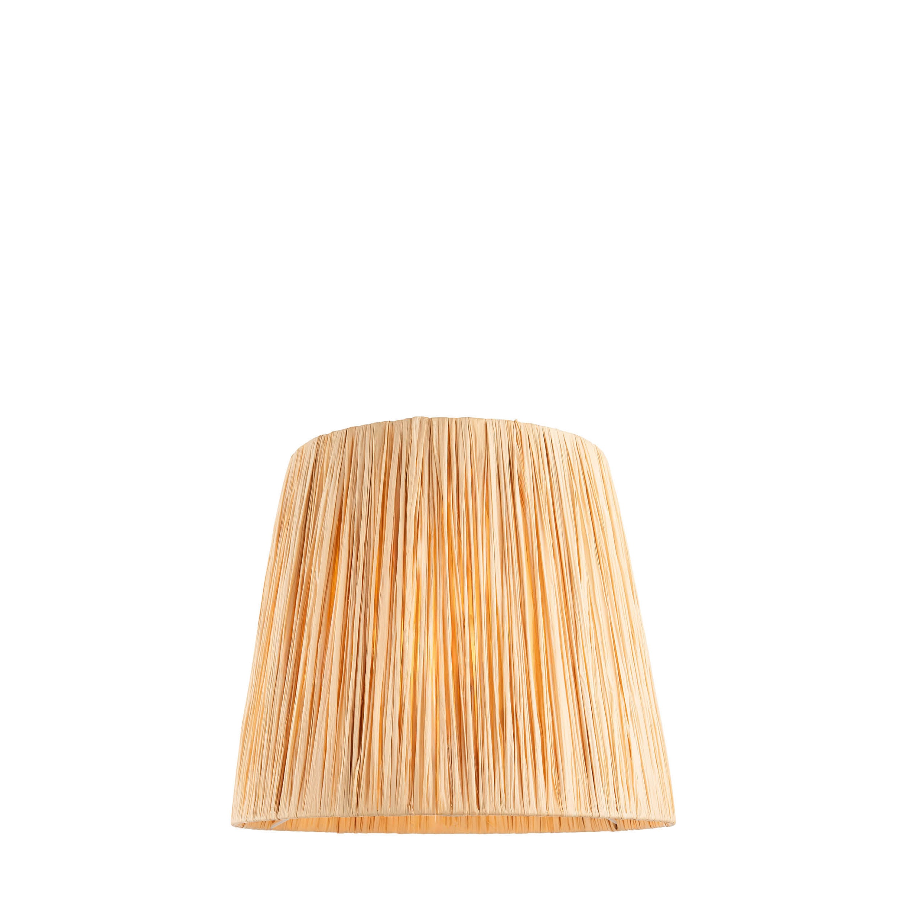 Raffia Tapered Shade Natural - Raffia / Steel | Migo Interiors