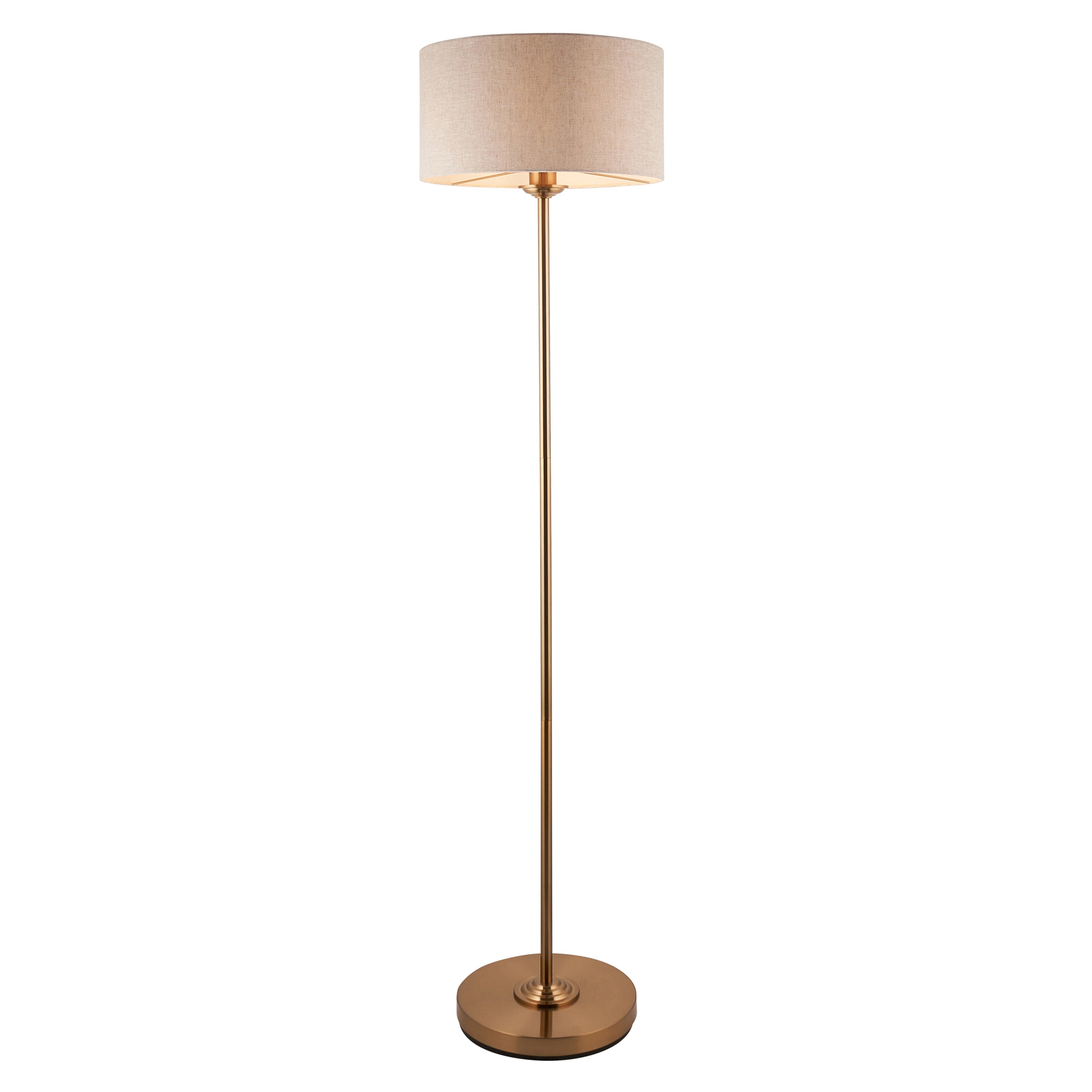 Highclere Floor Lamp Vintage Brass