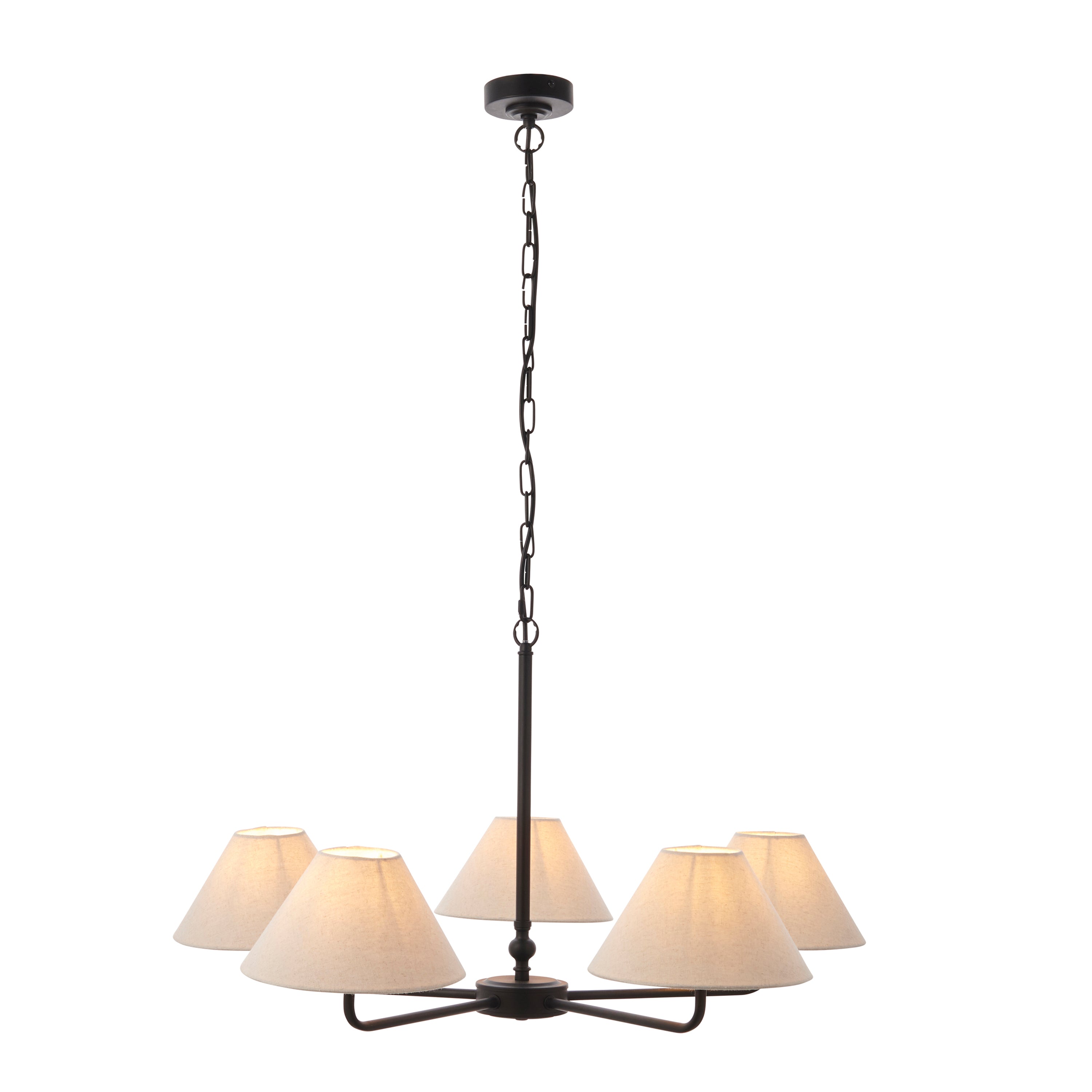 Lille 5 Pendant Light Matt Black