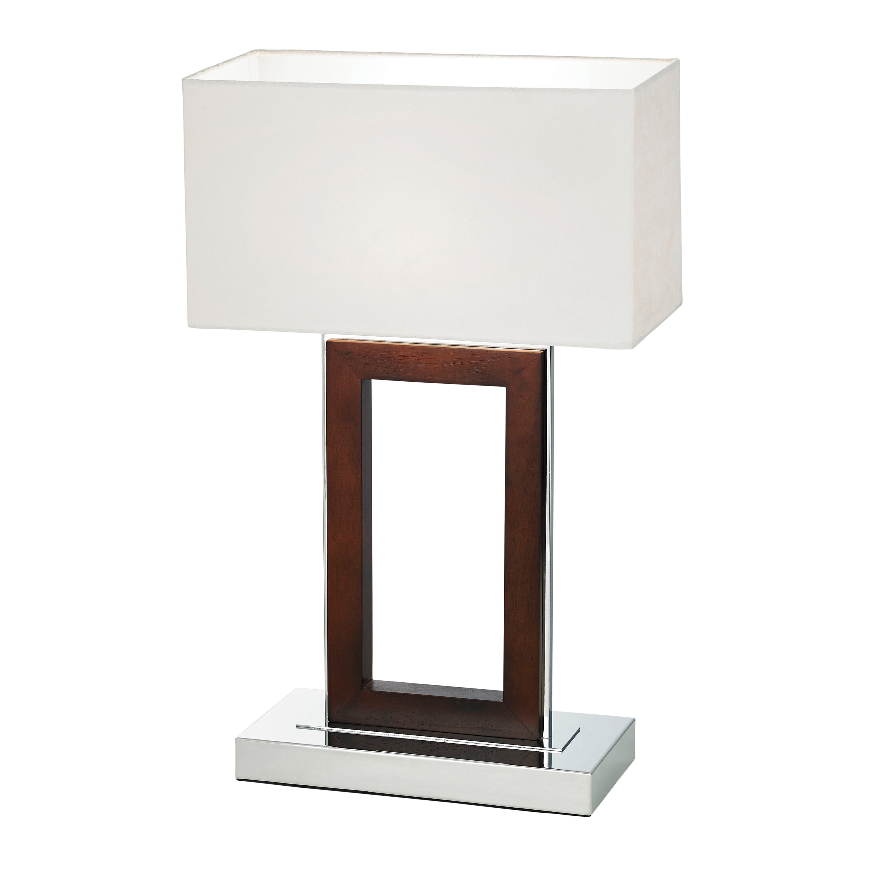 Portal Table Lamp - Fabric / Steel / Wood | Migo Interiors