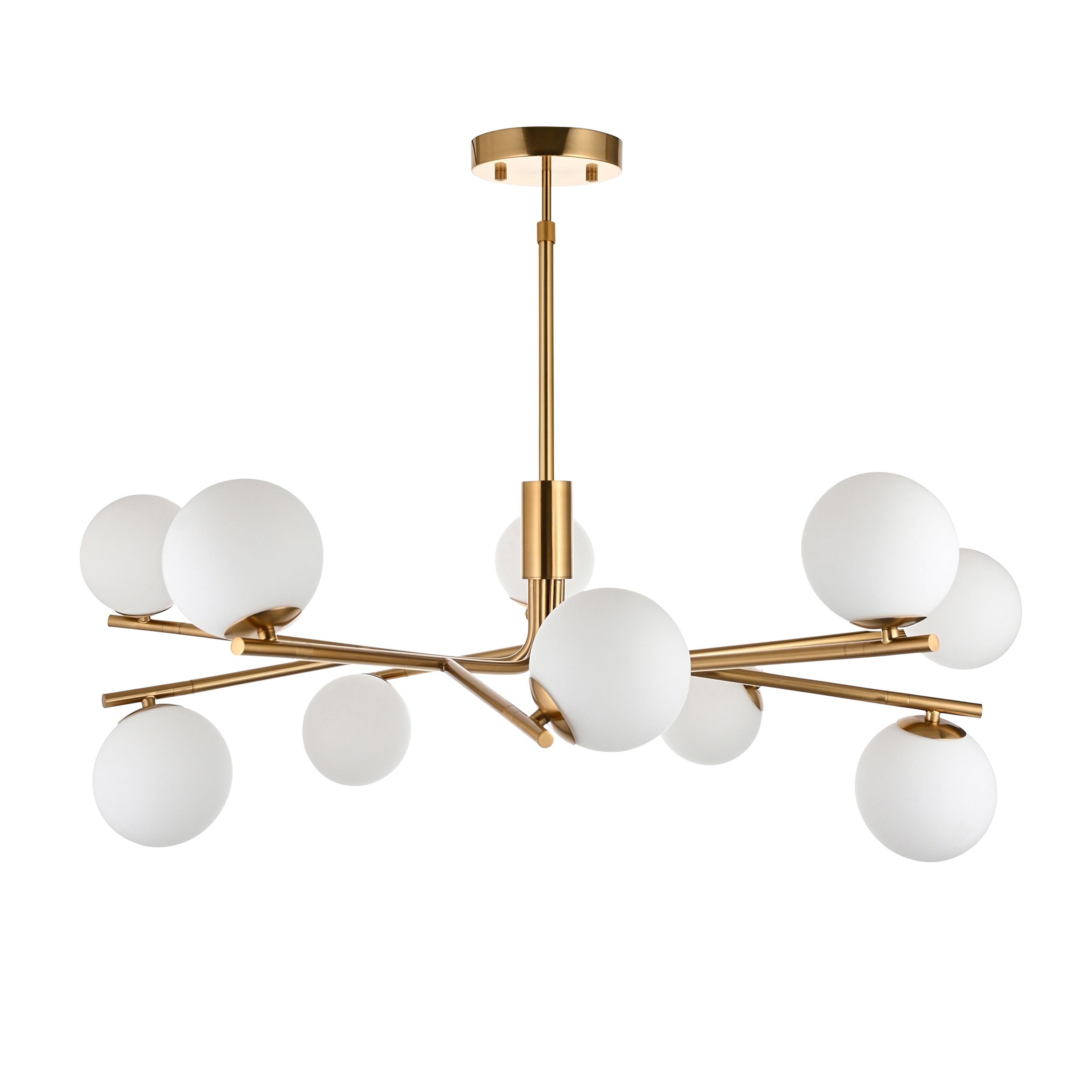 Aaron 10 Pendant Light Brushed Aged Brass