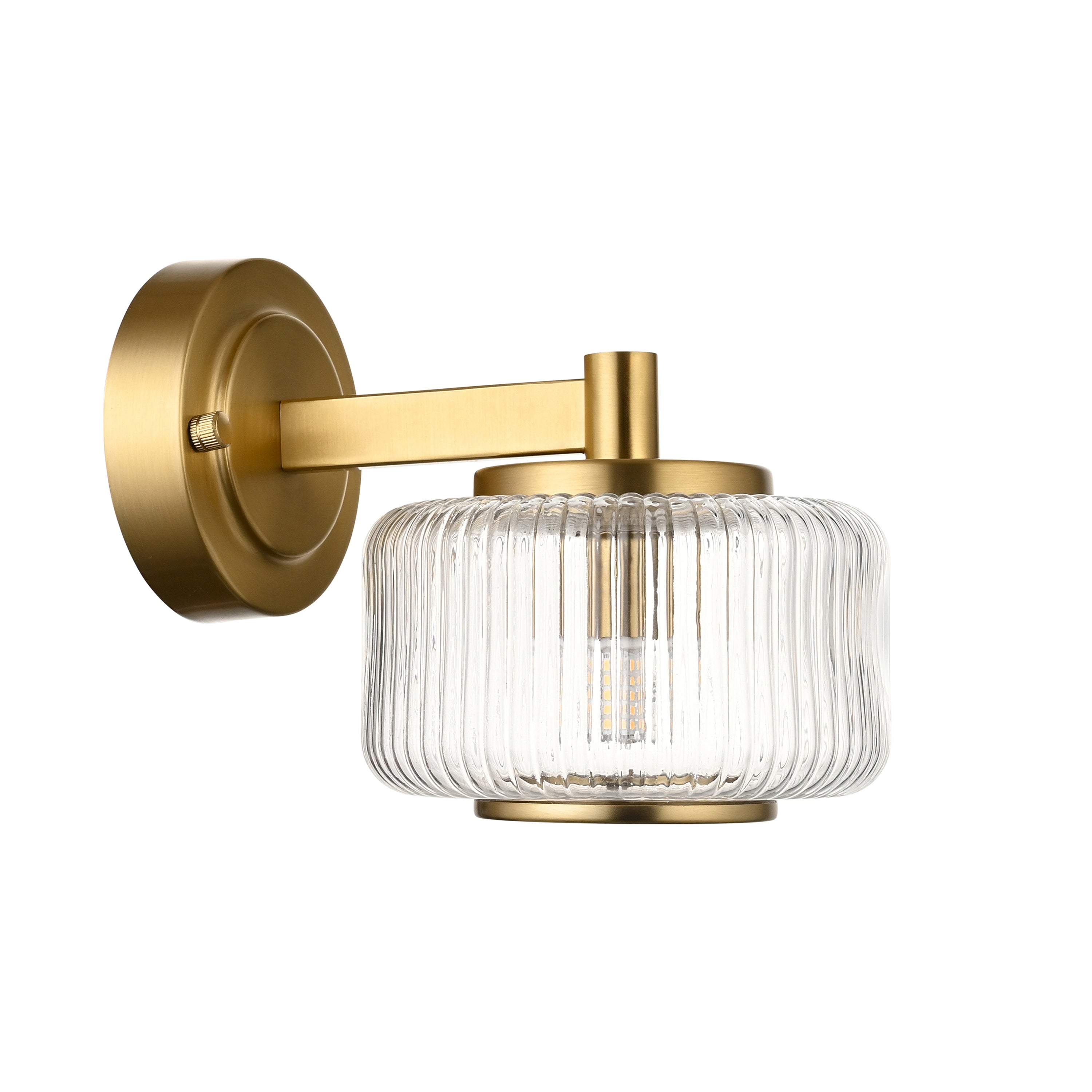Stamford Wall Light Brushed Aged Brass
