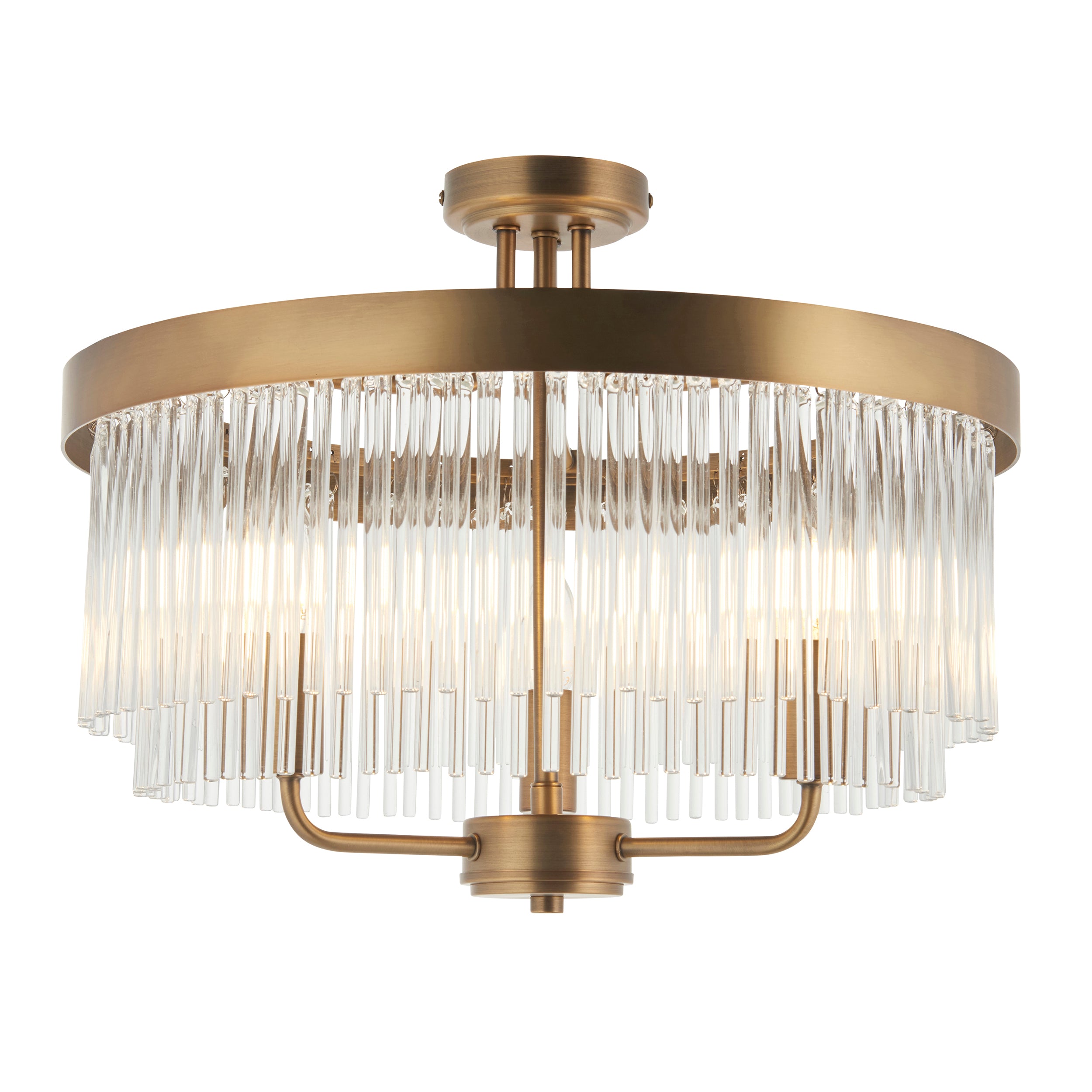 Clermont 3 Ceiling Light Warm Antique Brass