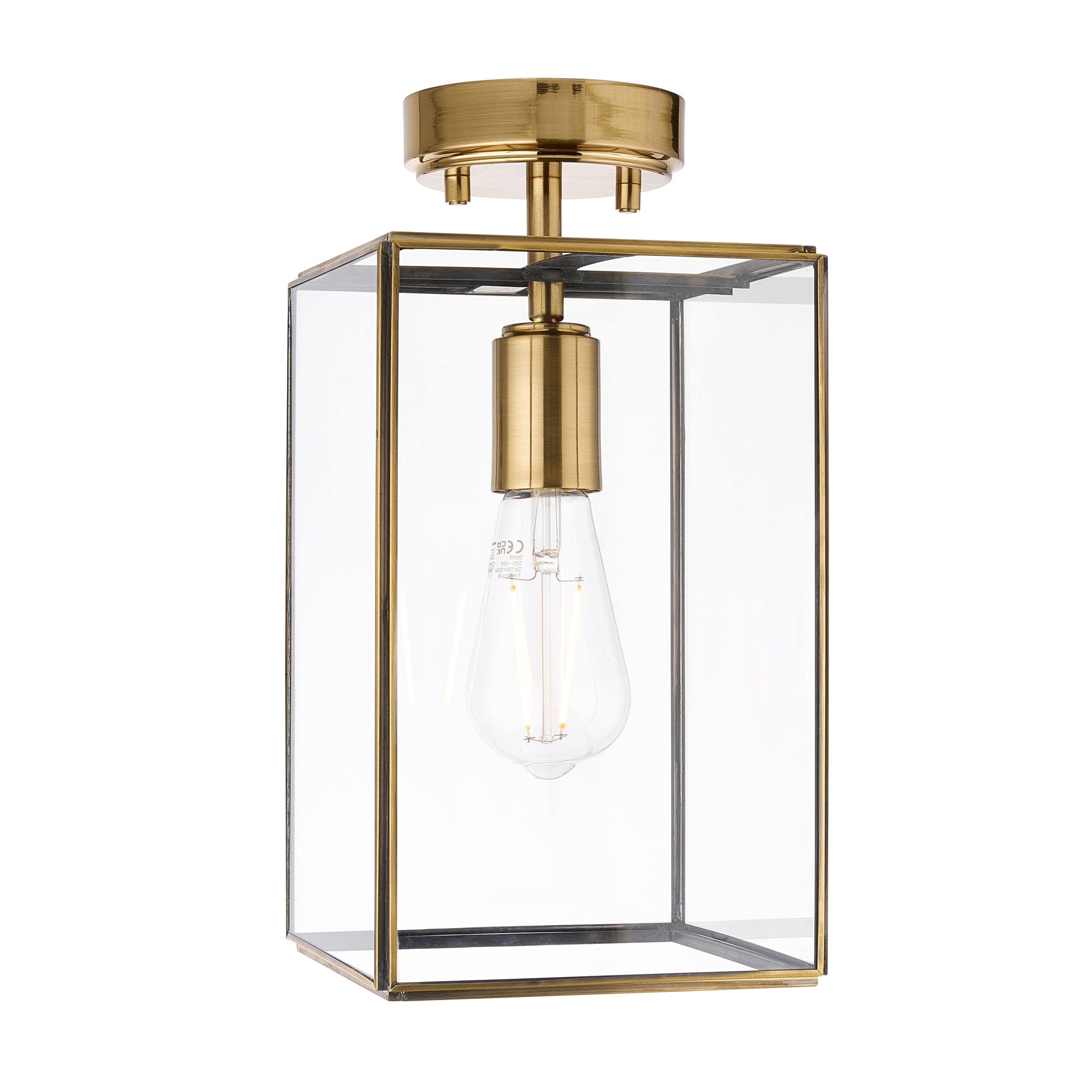 Hammond 1 Ceiling Light Antique Brass
