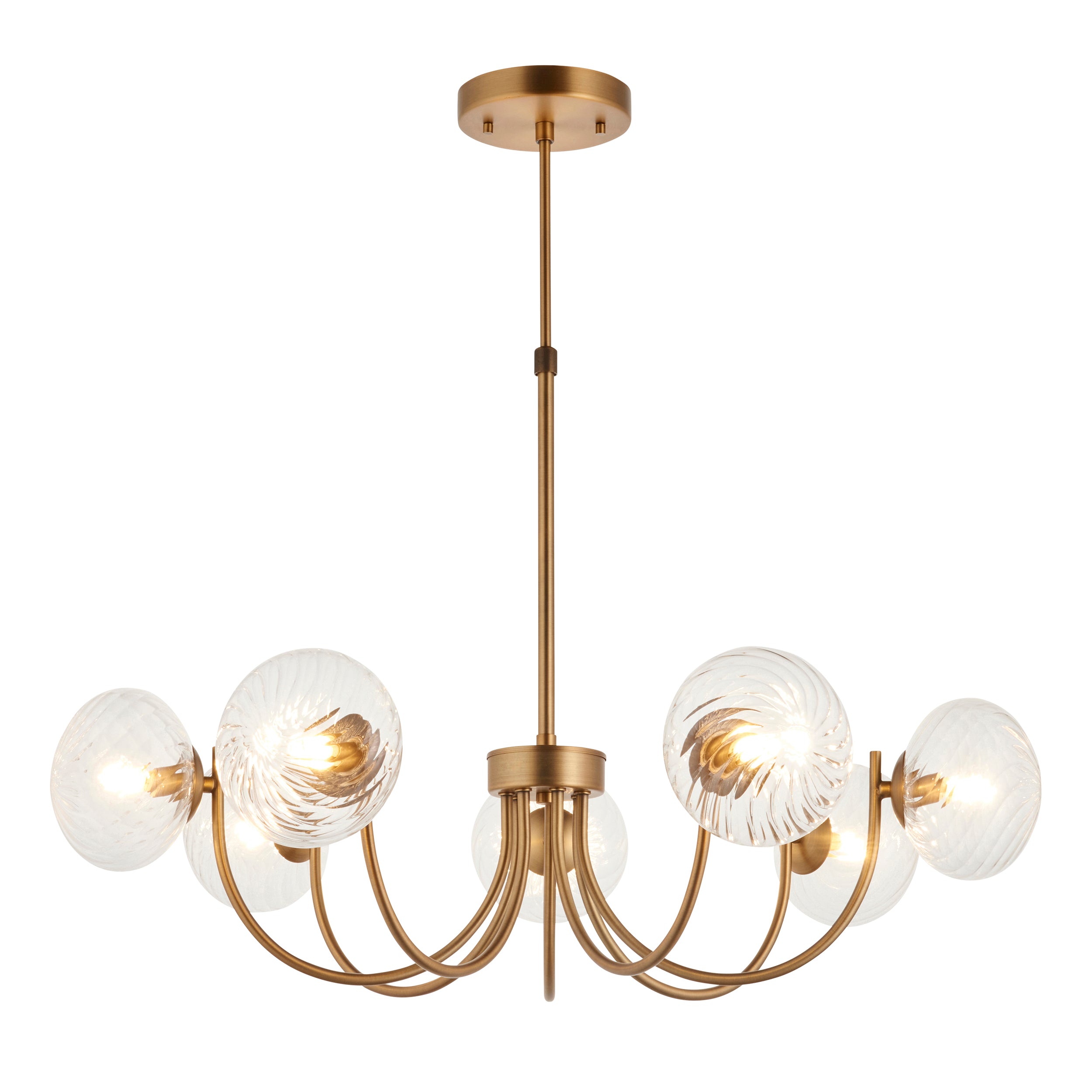 Hague 7 Pendant Light Warm Antique Brass