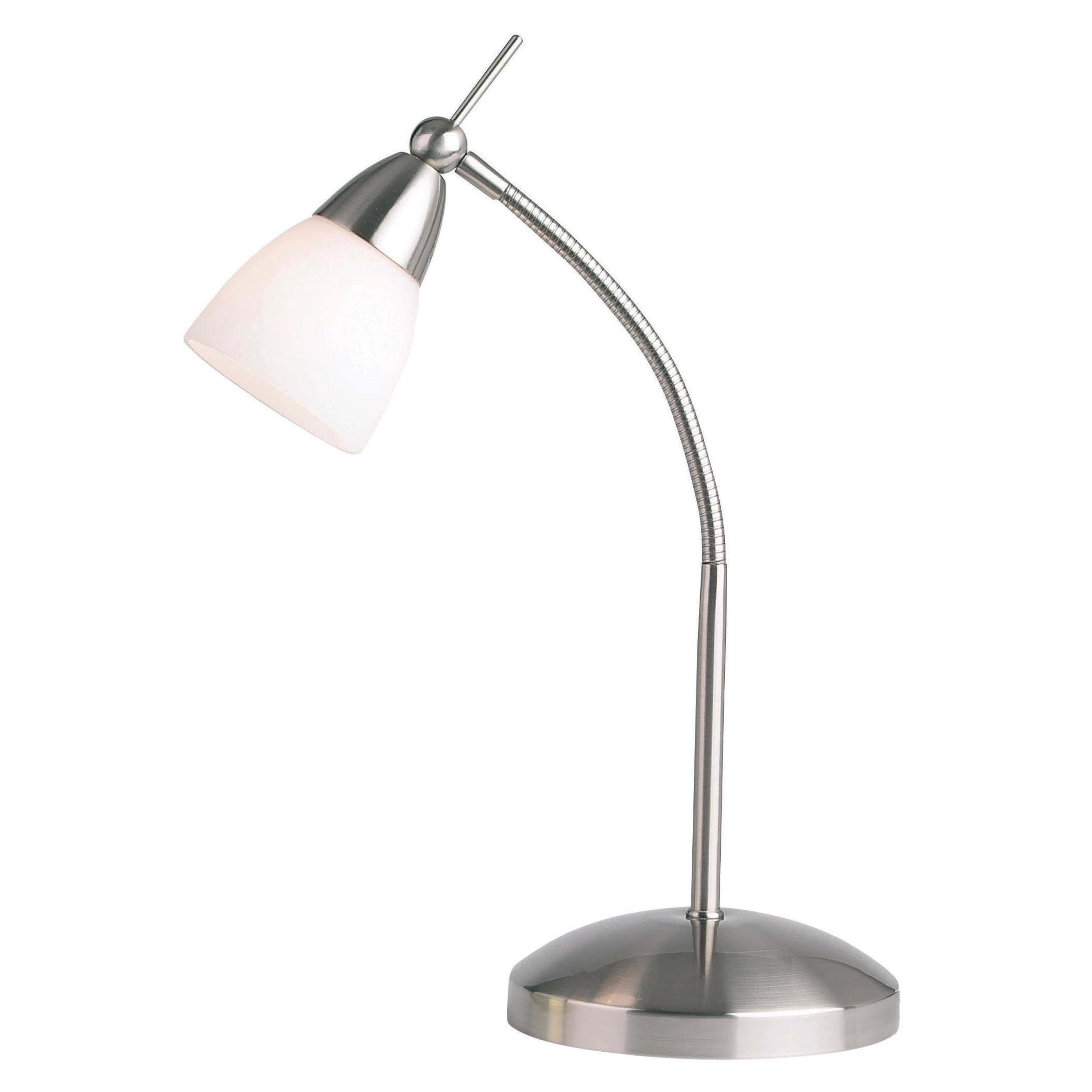 Range Table Lamp Satin Chrome - Glass / Steel | Migo Interiors