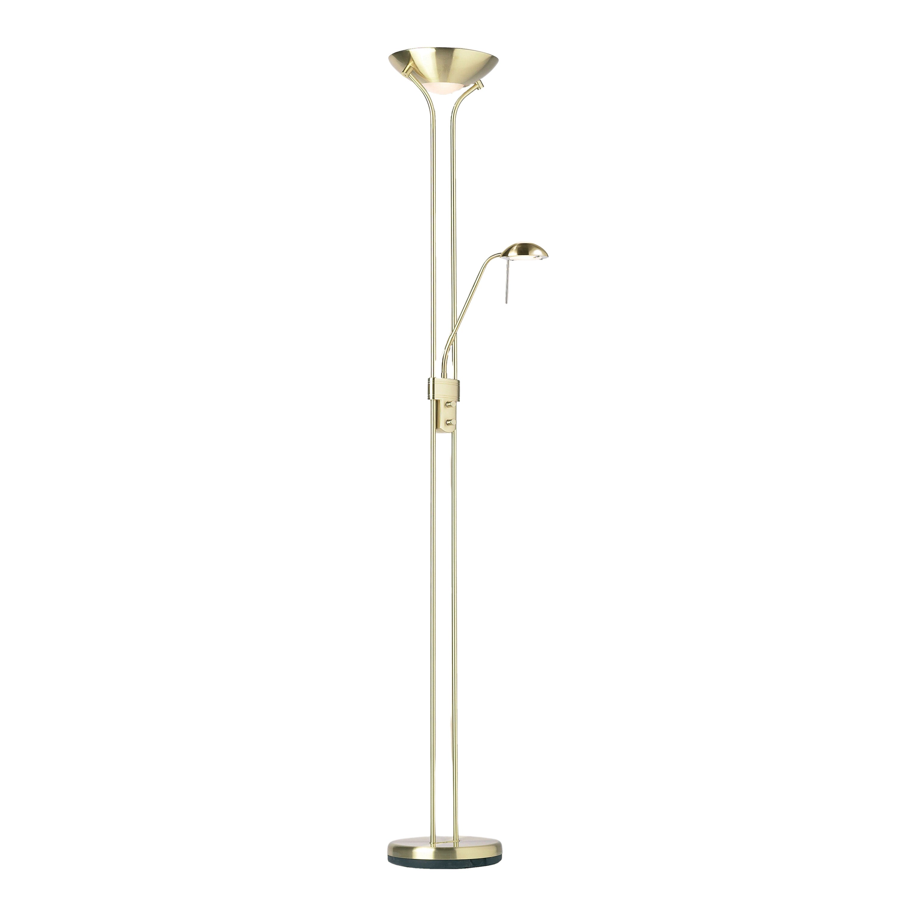 Rome Floor Lamp Satin Brass - Glass / Steel | Migo Interiors