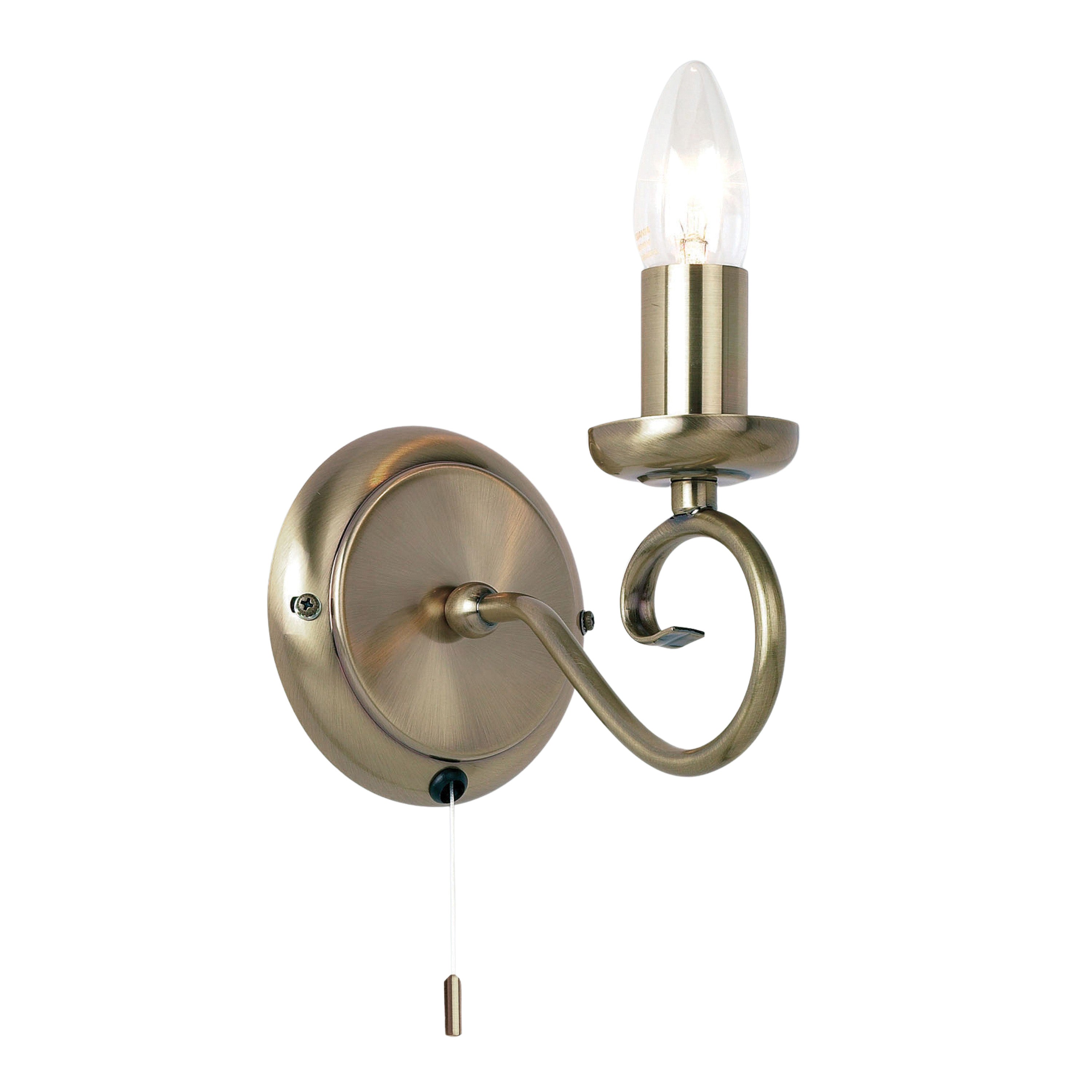 Trafford Wall Light Antique Brass - Steel | Migo Interiors