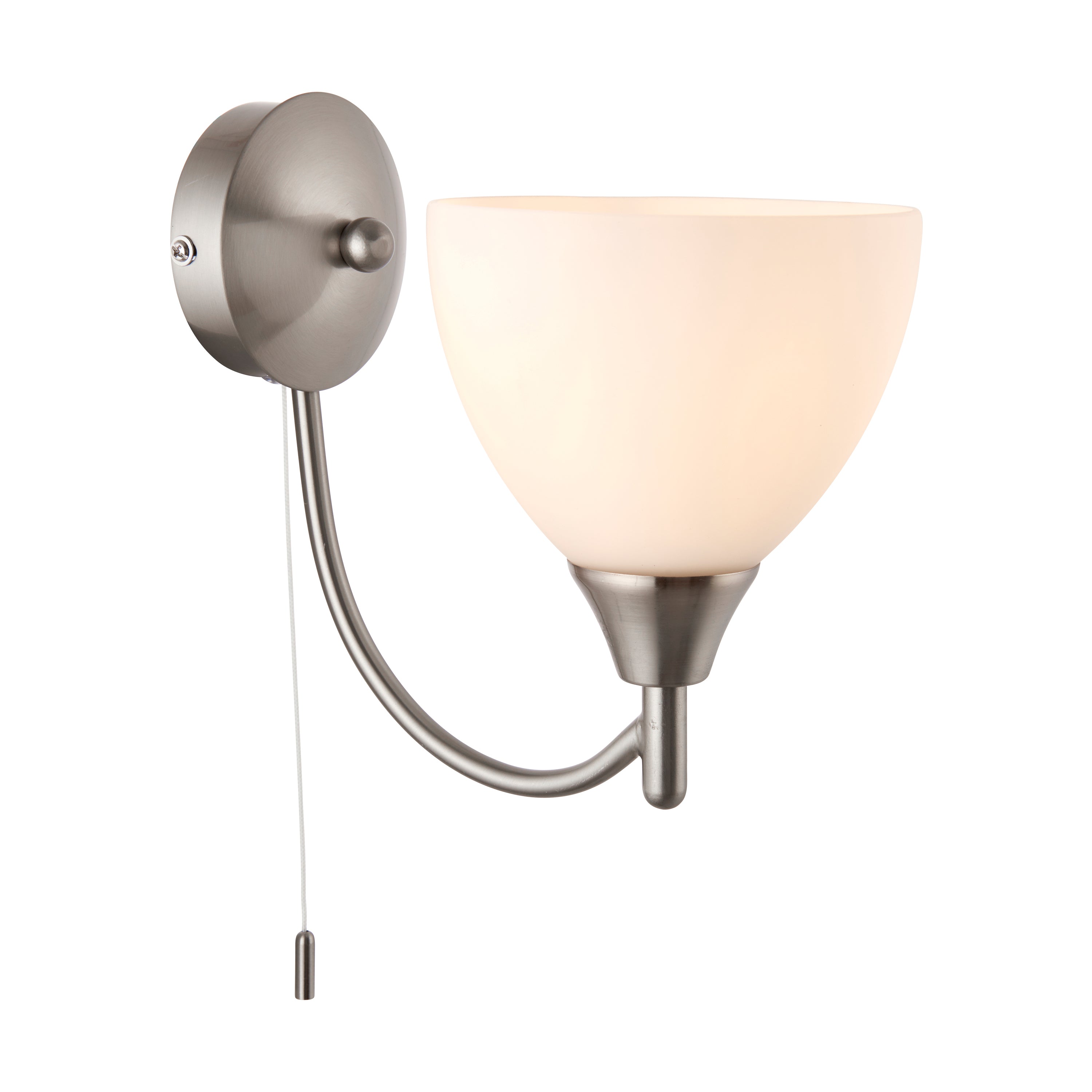 Alton 1 Wall Light Satin Chrome - Glass / Steel | Migo Interiors
